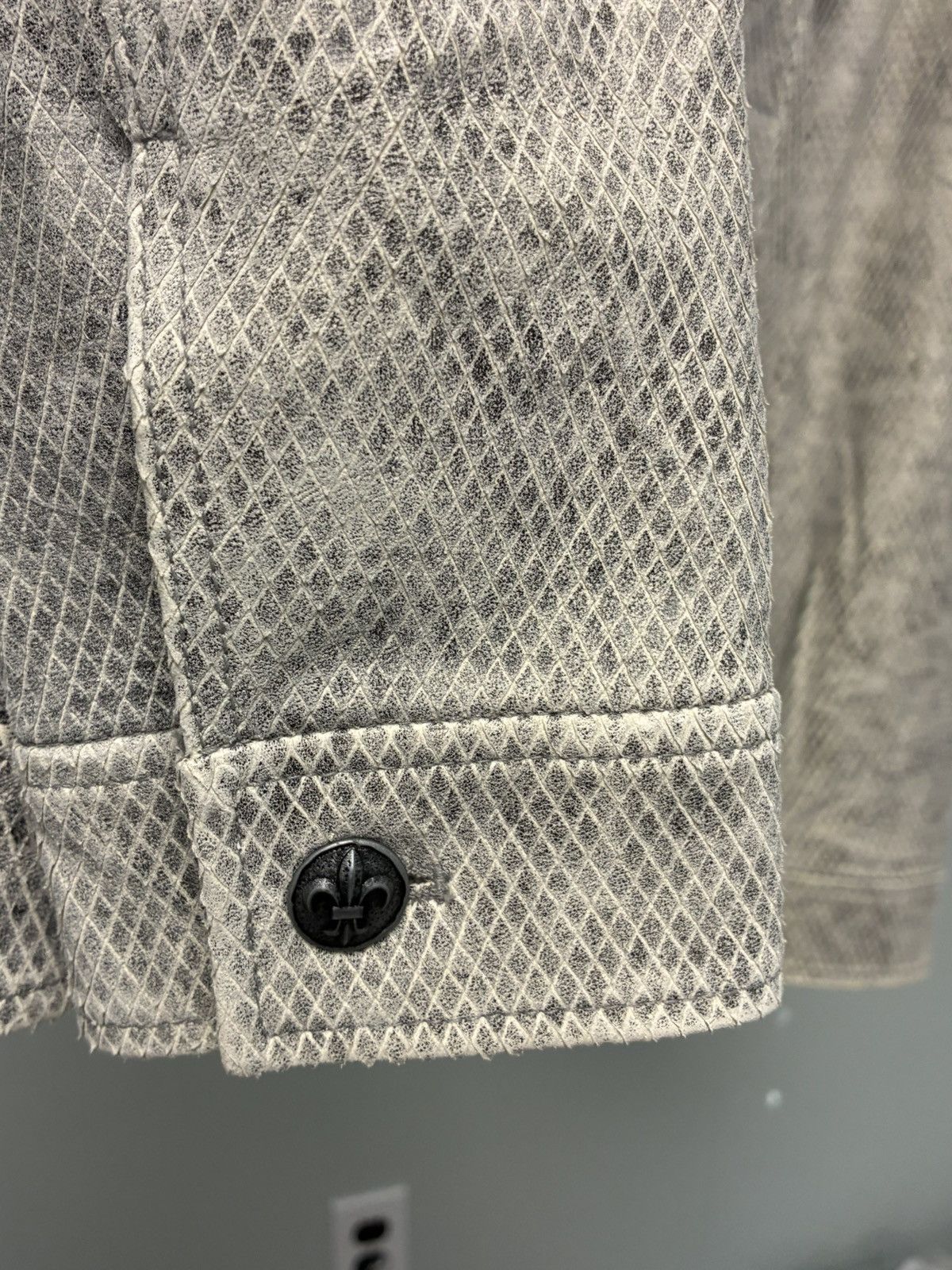 John Varvatos Snake Embossed Leather Trucker jacket EU 48 USA 38 Size US M / EU 48-50 / 2 - 16 Thumbnail