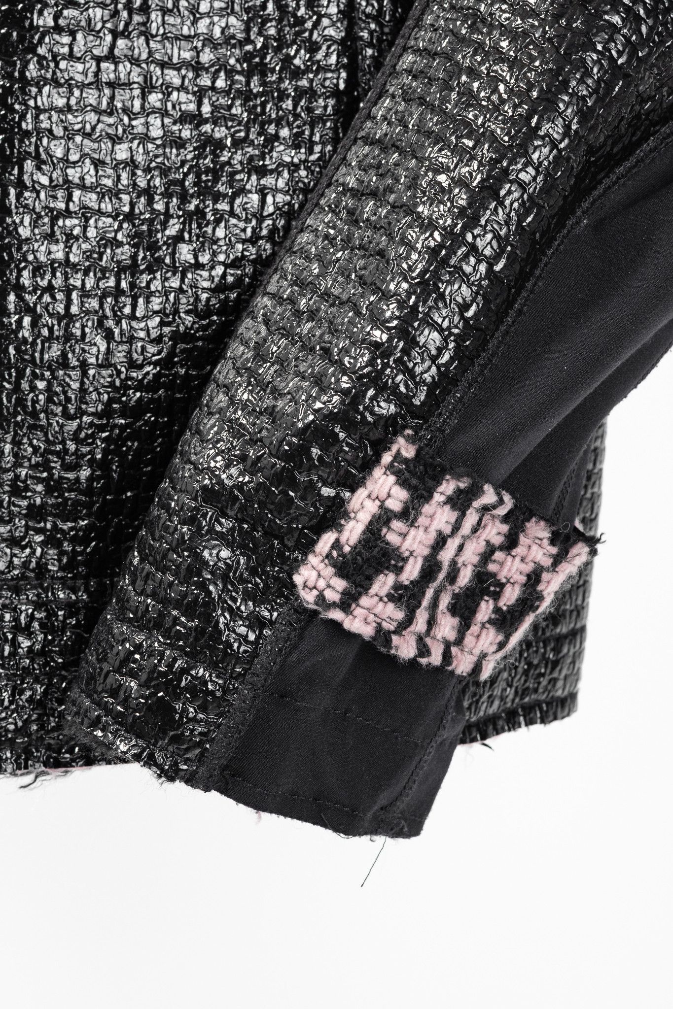 Other Marc Cain Reversible Houndstooth Tweed & Faux-Leather Jacket Size L / US 10 / IT 46 - 11 Thumbnail