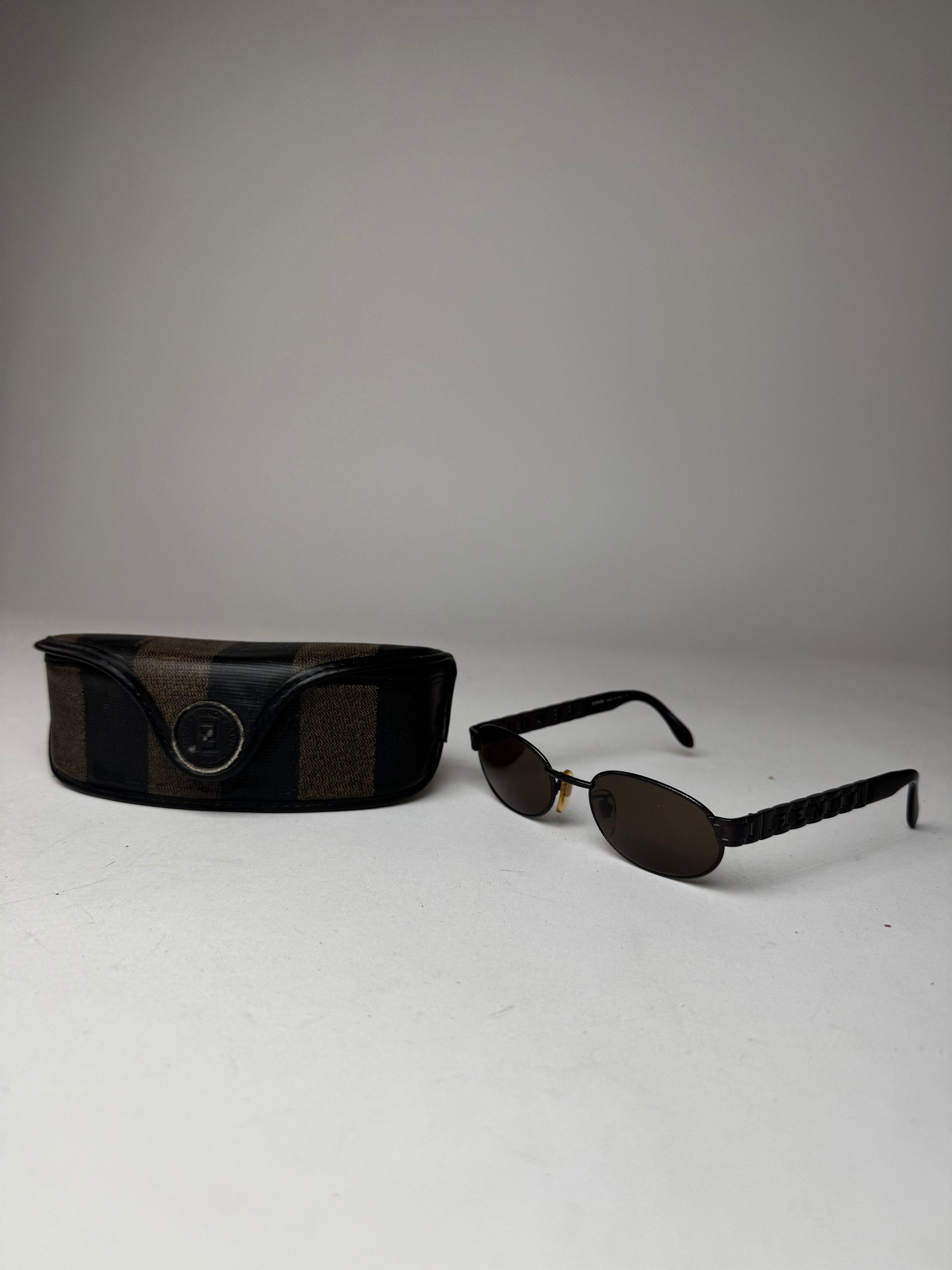 Fendi Vintage Retro Roma Sunglasses Black Brown Size ONE SIZE - 1 Thumbnail