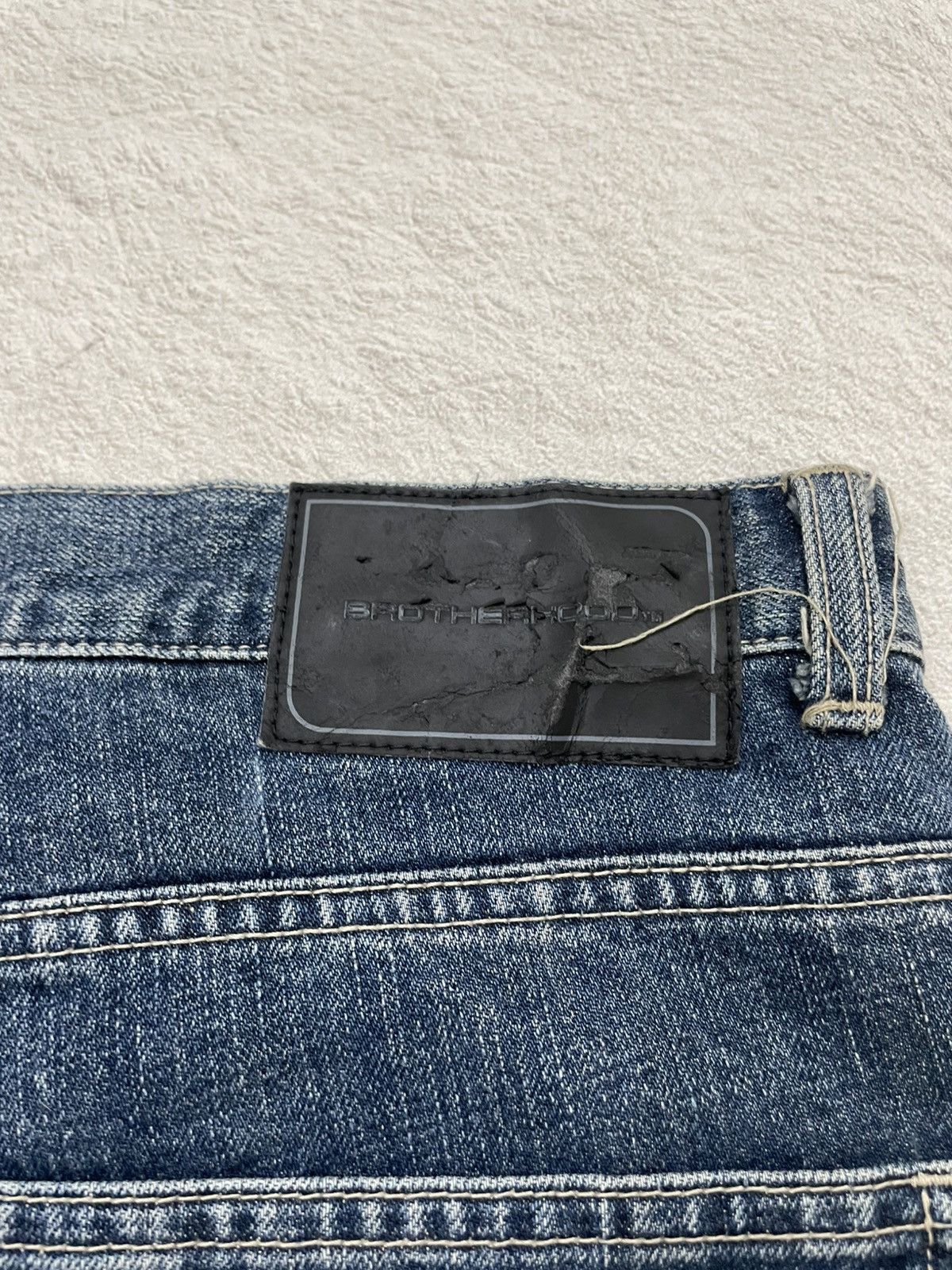 Japanese Brand 2000s Brotherhood Patchwork Wide Leg Jeans Y2K Distressed Size US 38 / EU 54 - 5 Thumbnail
