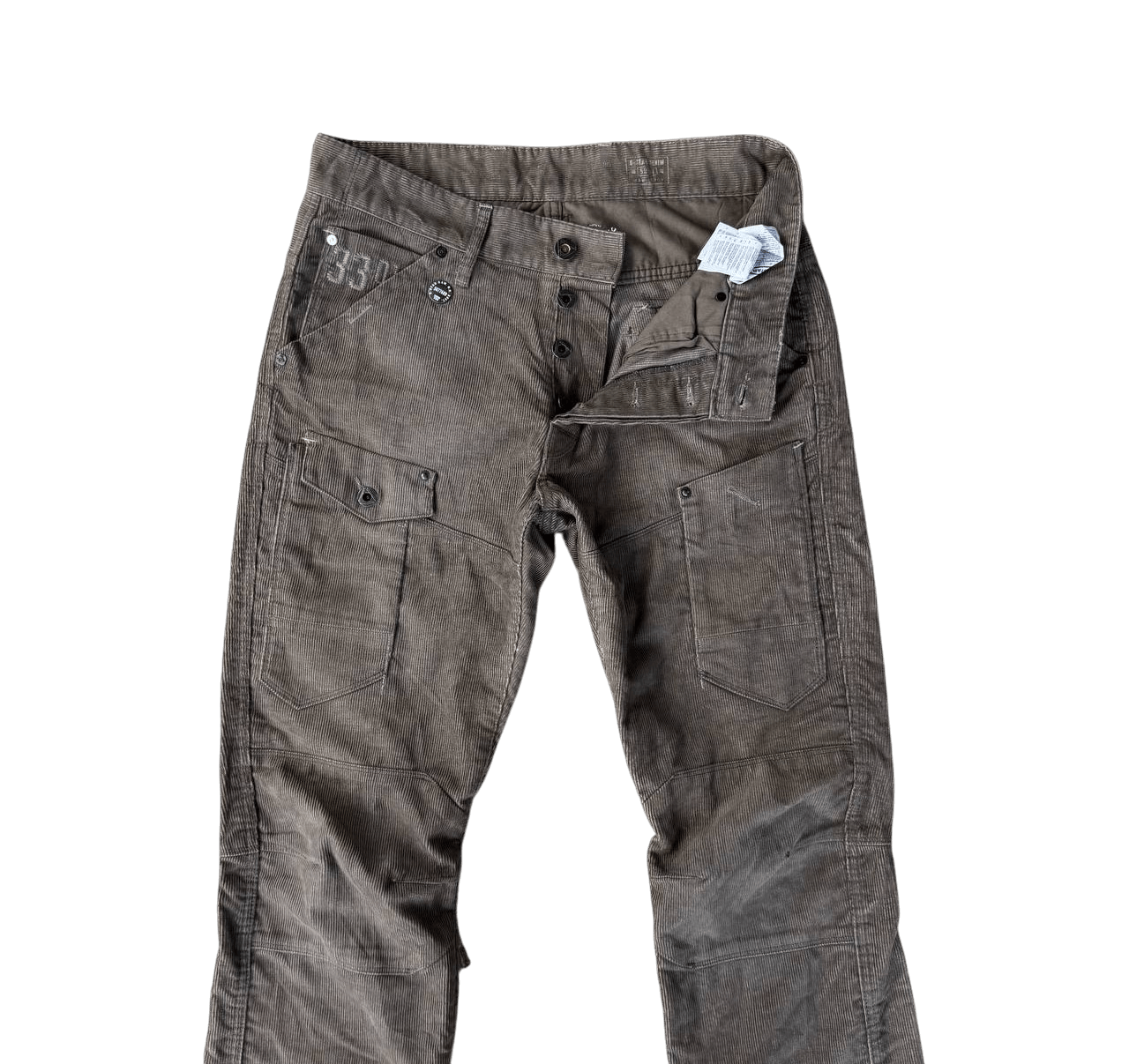 G-Star G-Star Raw Elwood Corduroy Cargo Pants Utility Sage Brown Size US 32 / EU 48 - 7 Thumbnail