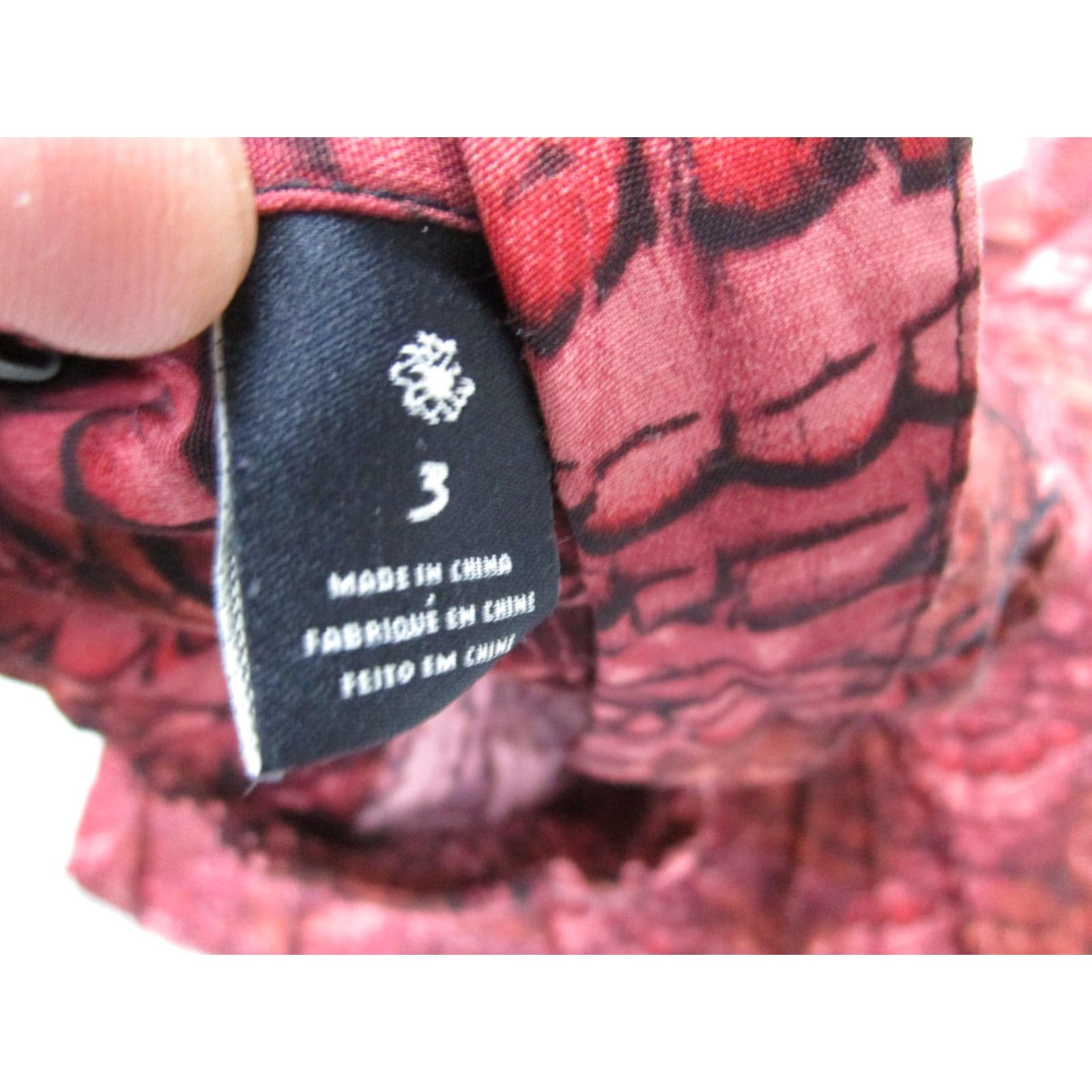 Scotch & Soda Scotch & Soda Dress Womens Medium Red Feather Print Tunic Shirt Rayon Viscose Size M / US 6-8 / IT 42-44 - 6 Thumbnail