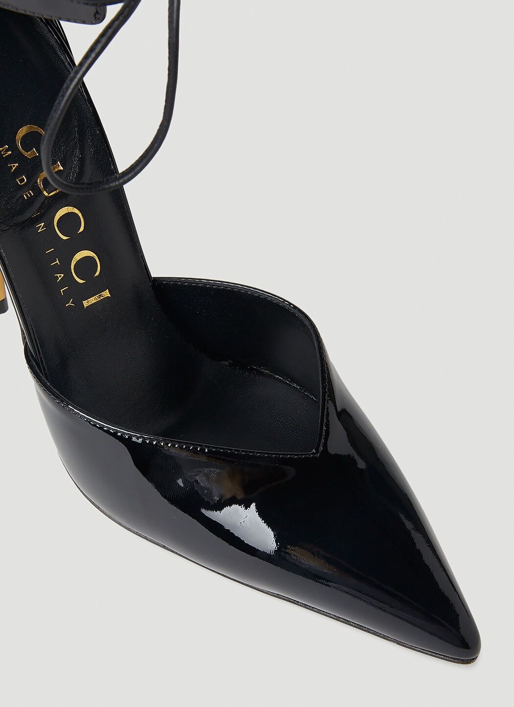 Gucci o1s1wg110225 Women's High Heel Patent Pumps in Black Size US 8.5 / IT 38.5 - 6 Thumbnail