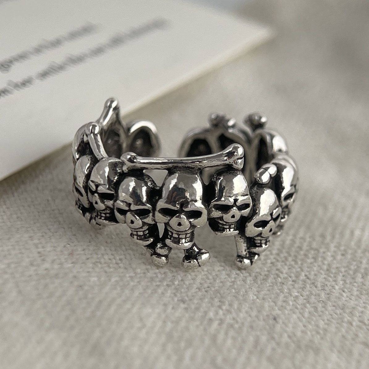 VIBE Punk skull ring Size ONE SIZE - 3 Thumbnail