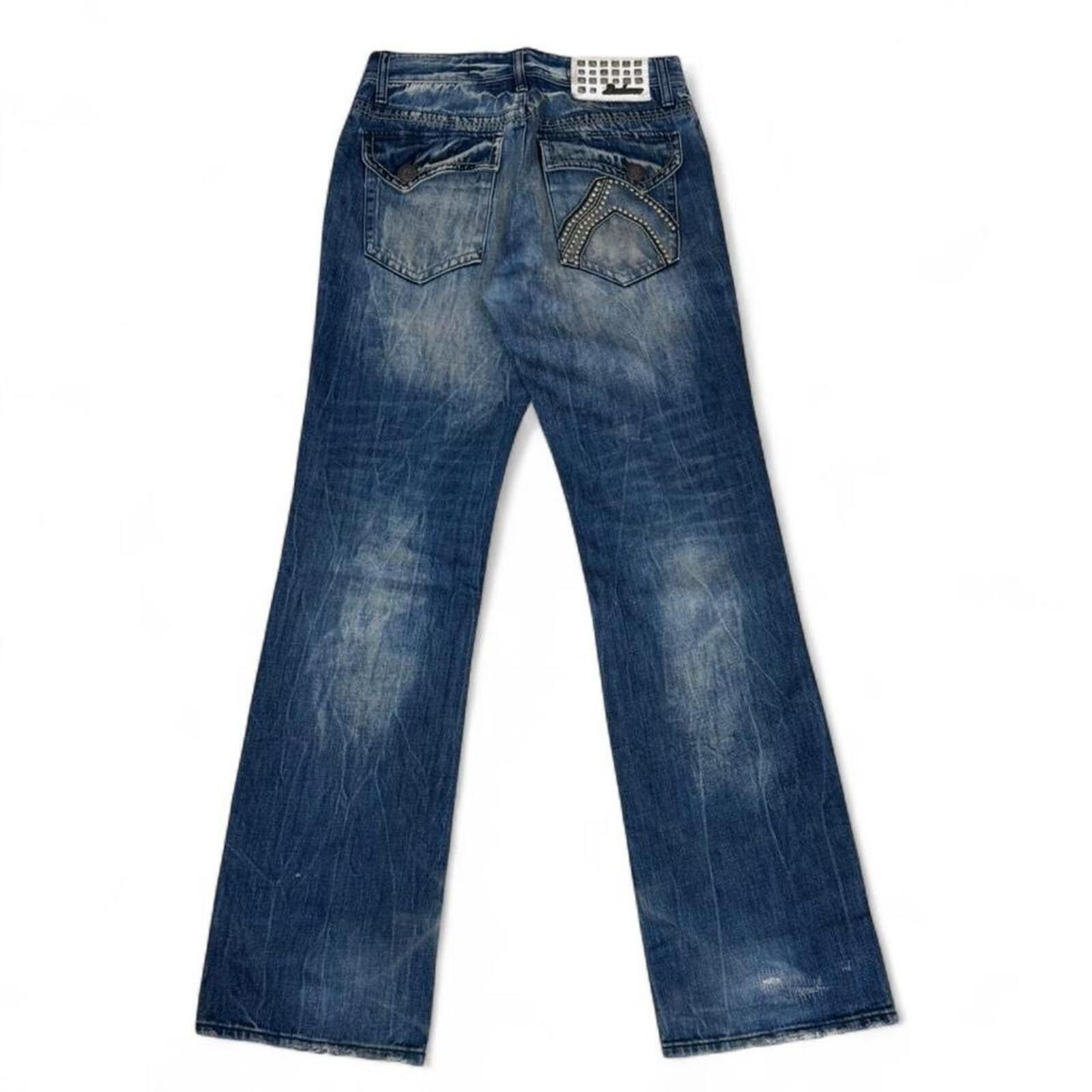 True Religion Buckaroo vintage denim jeans flap pockets mud wash shade Size 30" / US 8 / IT 44 - 2 Thumbnail