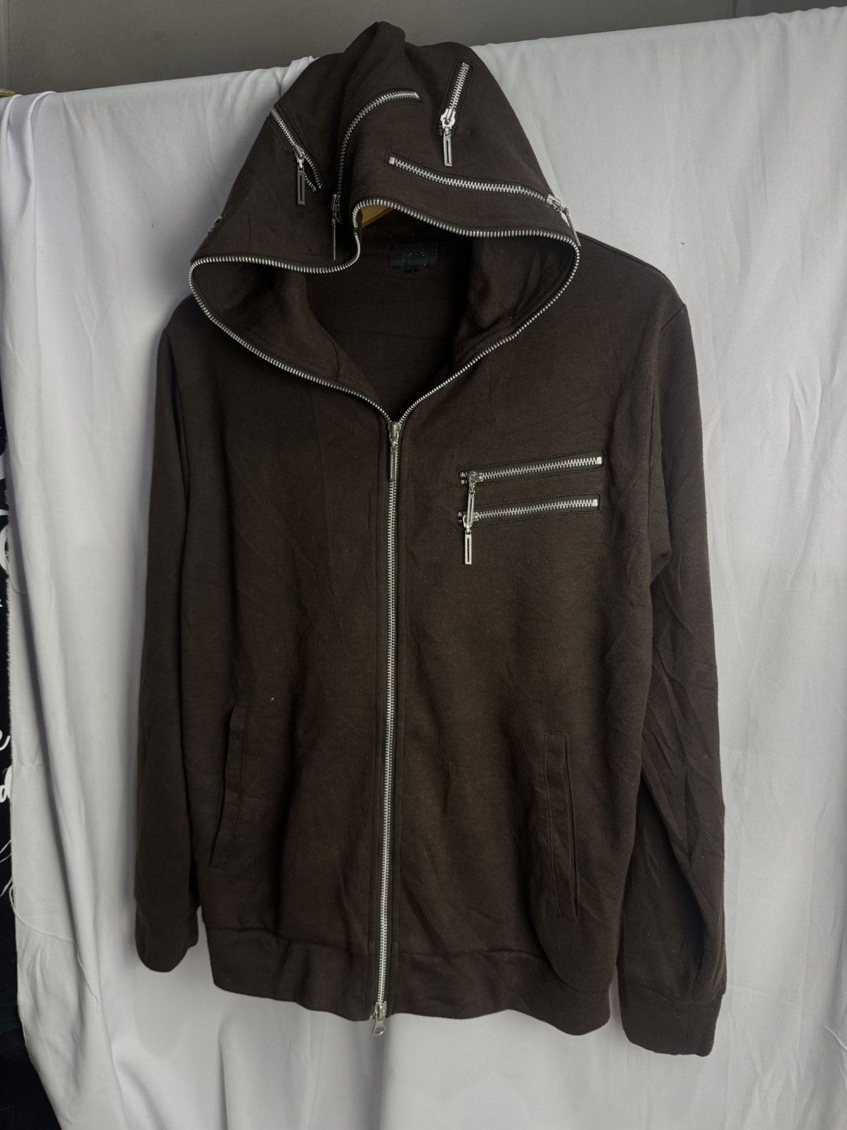 Yasuyuki Ishii Multi Zipper Hoodie Archived Styled Japanese Size US L / EU 52-54 / 3 - 4 Thumbnail