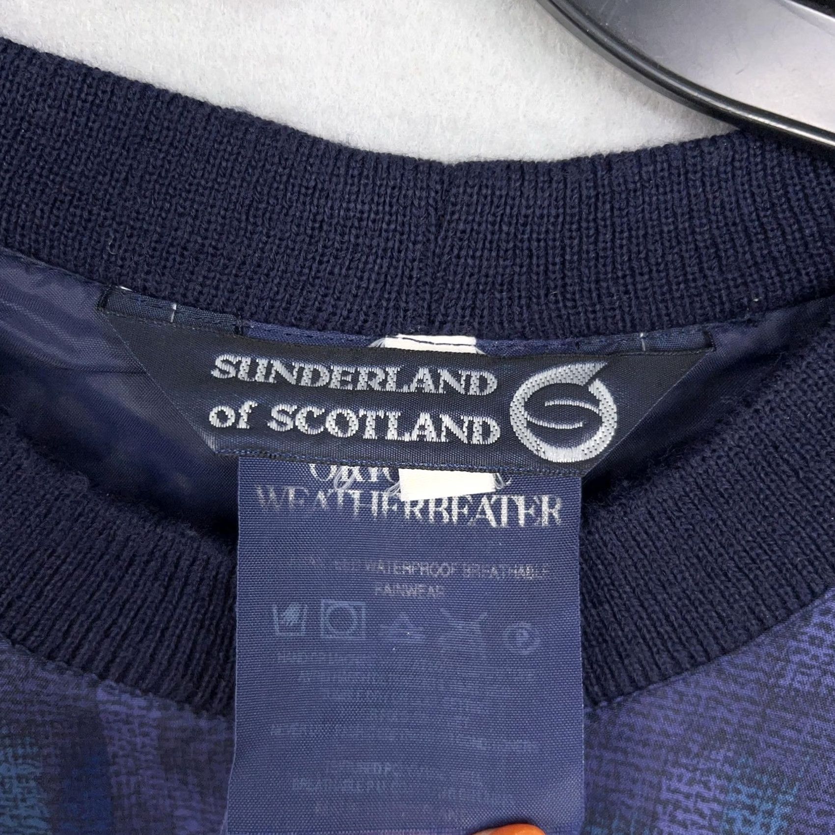 Vintage Sunderland of Scotland Windbreaker Pullover Mens L Blue Weatherbeater Golf Jacket Size US L / EU 52-54 / 3 - 4 Thumbnail