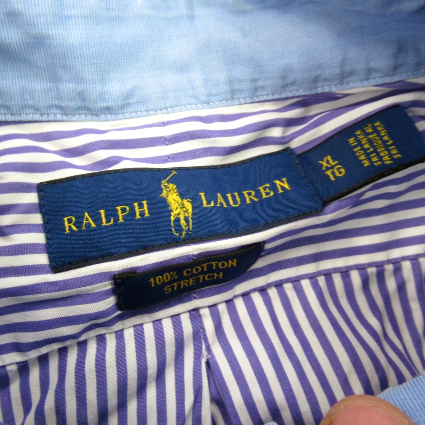 Ralph Lauren Ralph Lauren Shirt Mens XL Long Sleeve Button Front Purple Stripes Lightweight Size US XL / EU 56 / 4 - 3 Thumbnail