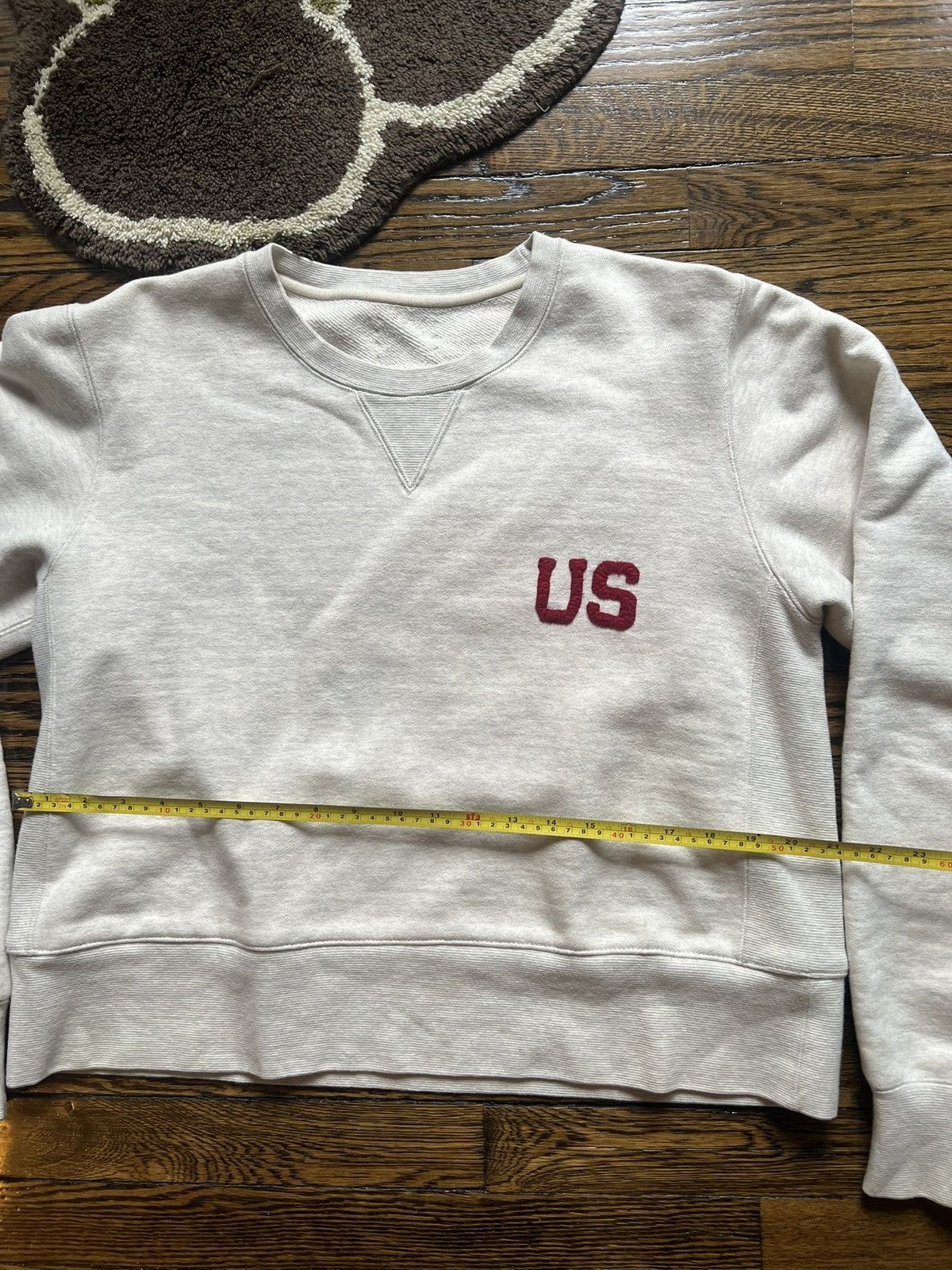 Visvim Oatmeal Crewneck College Sweatshirt, size 5 CUSTOM CROP Size US L / EU 52-54 / 3 - 3 Thumbnail
