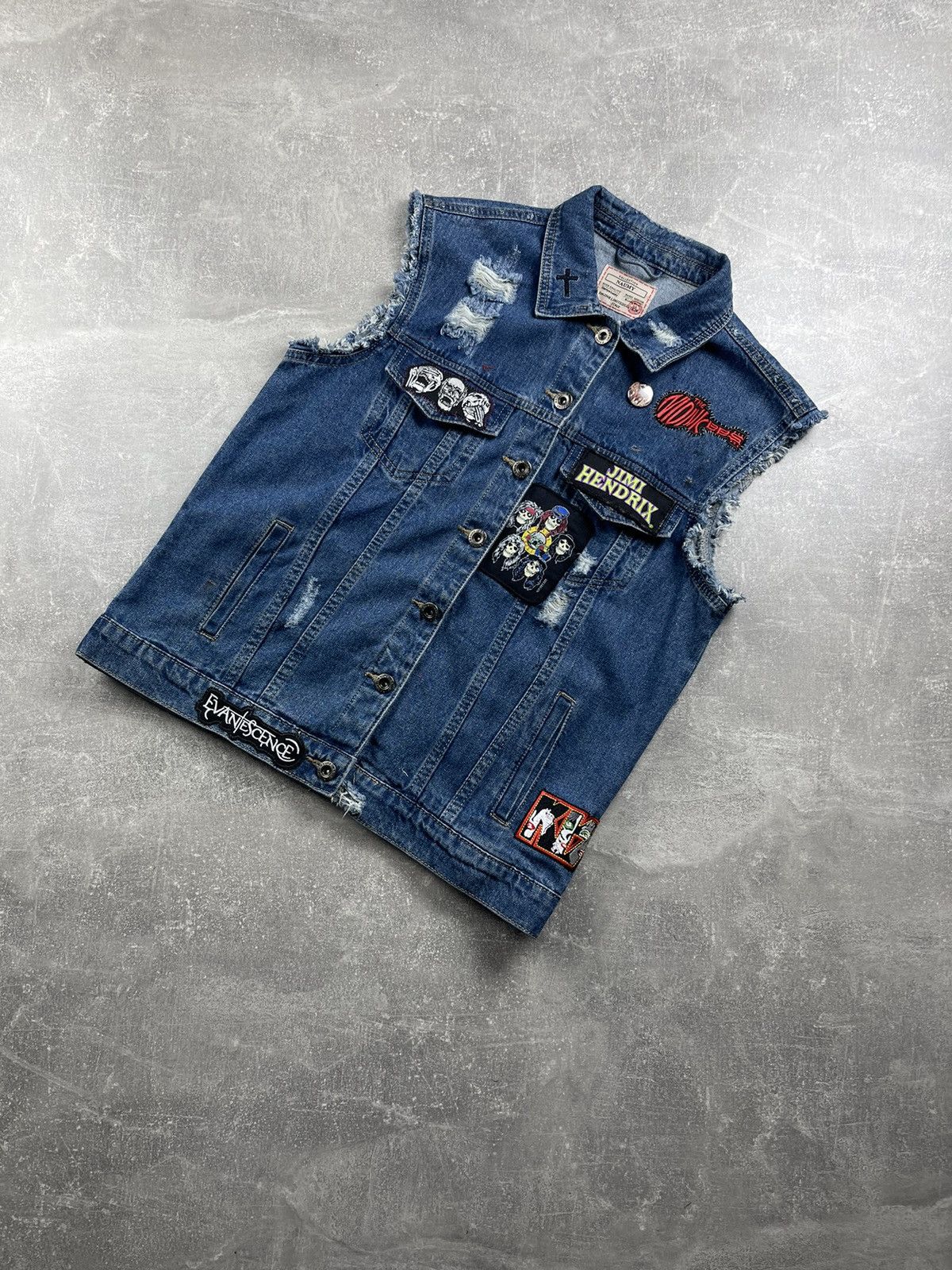 Other Biker Custom Rock Patched Denim Vest Italy Vintage Patches Size US M / EU 48-50 / 2 - 2 Thumbnail