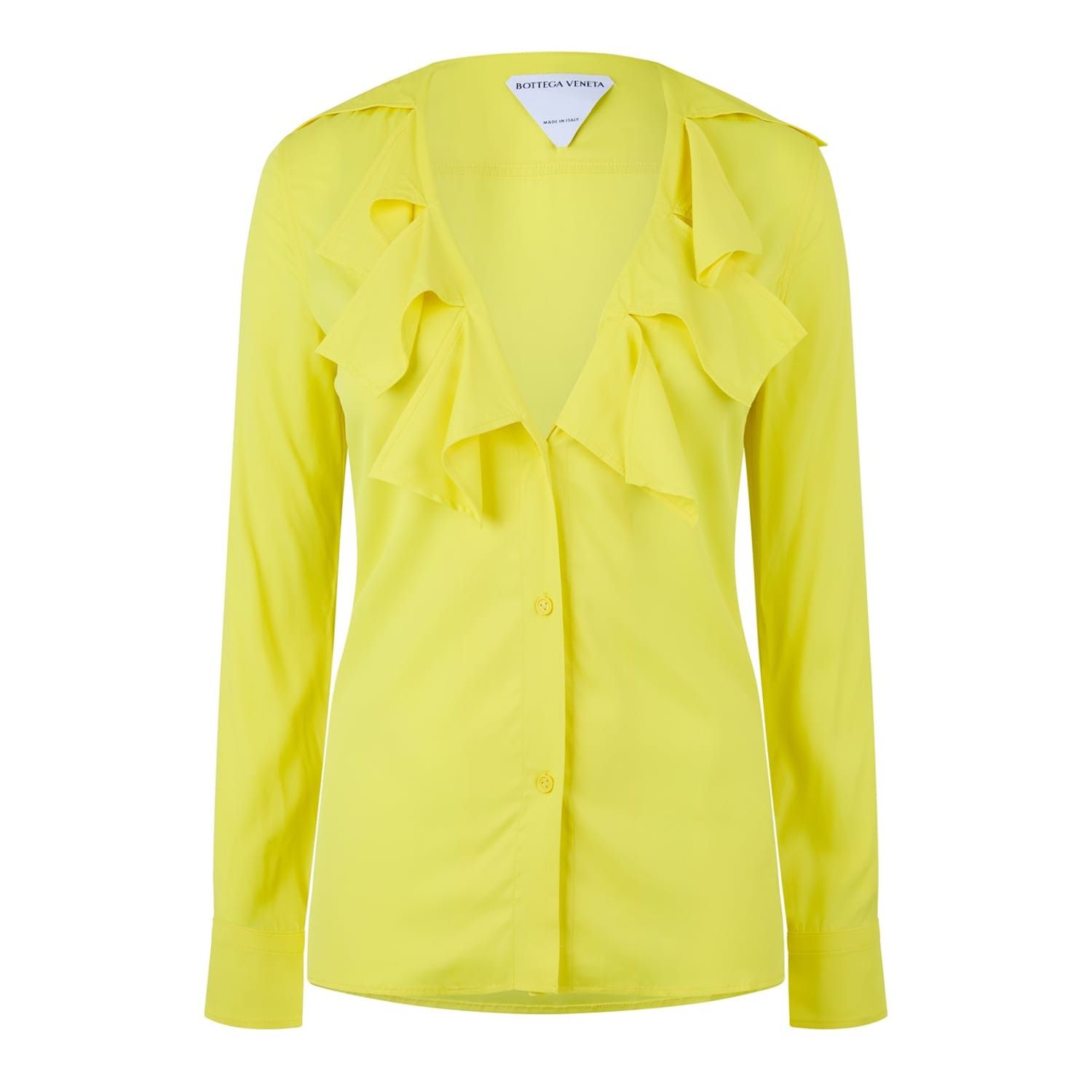 Bottega Veneta Bottega Veneta V-Neck Long Sleeve Regular Fit Shirt Size S / US 4 / IT 40 - 1 Thumbnail