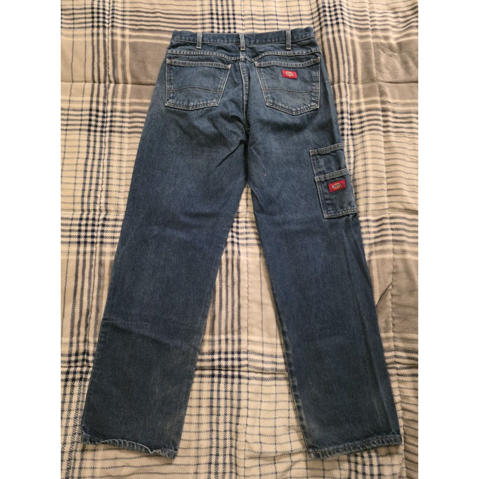 Dickies VINTAGE Dickies Double Knee Carpenter Denim Jeans Men 32x32 Blue Grunge Straight Relaxed Mid Rise 32in Inseam Size US 32 / EU 48 - 2 Thumbnail