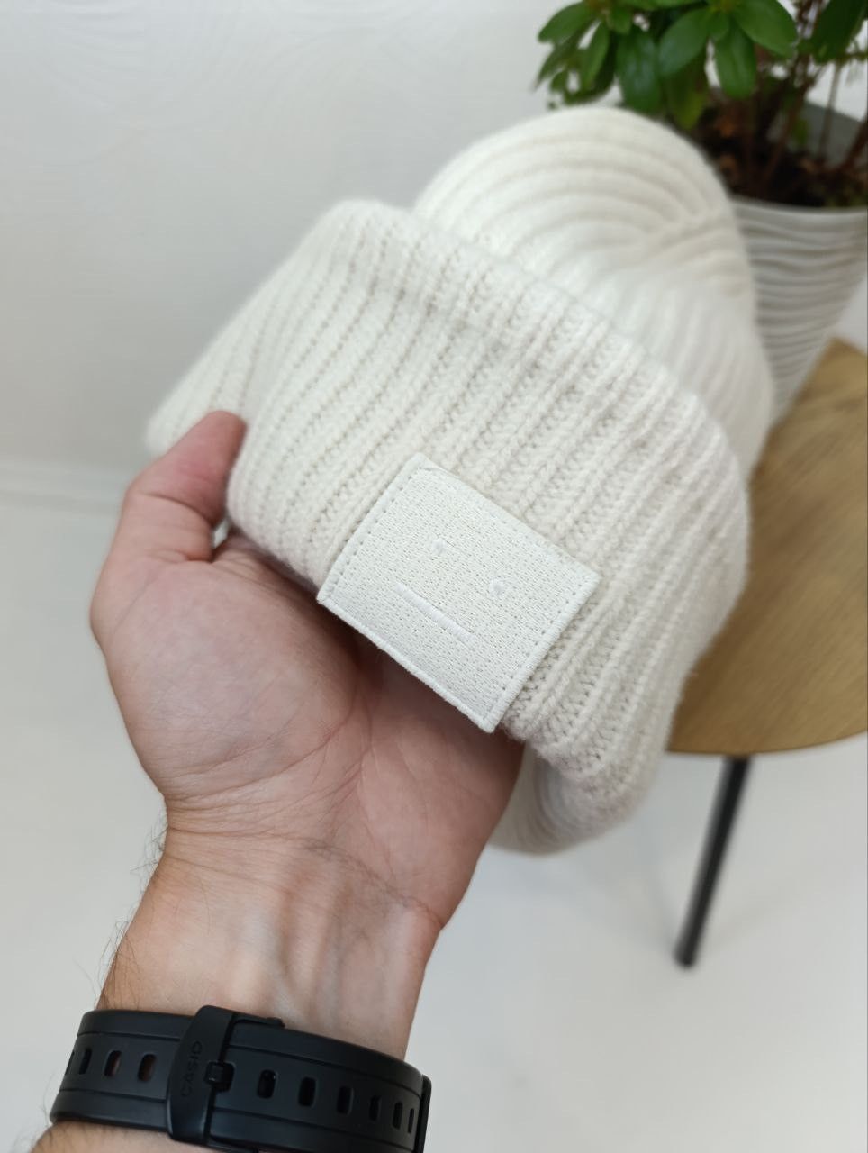 Acne Studios Acne Studios Hat Knitted Vintage Box Logo Face Wool Size ONE SIZE - 4 Thumbnail