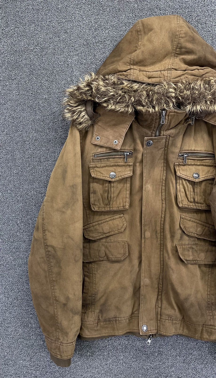 In The Attic Vintage In The Attic Punk Style Fur Hoodie Zip Up Jacket Size L / US 10 / IT 46 - 4 Thumbnail