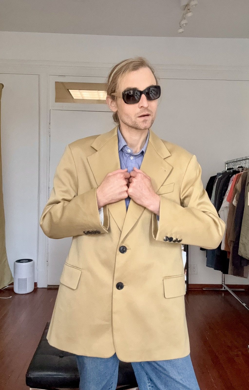 Dries Van Noten Dries Van Noten Runway AW2021 Khaki Blazer Size US M / EU 48-50 / 2 - 13 Thumbnail