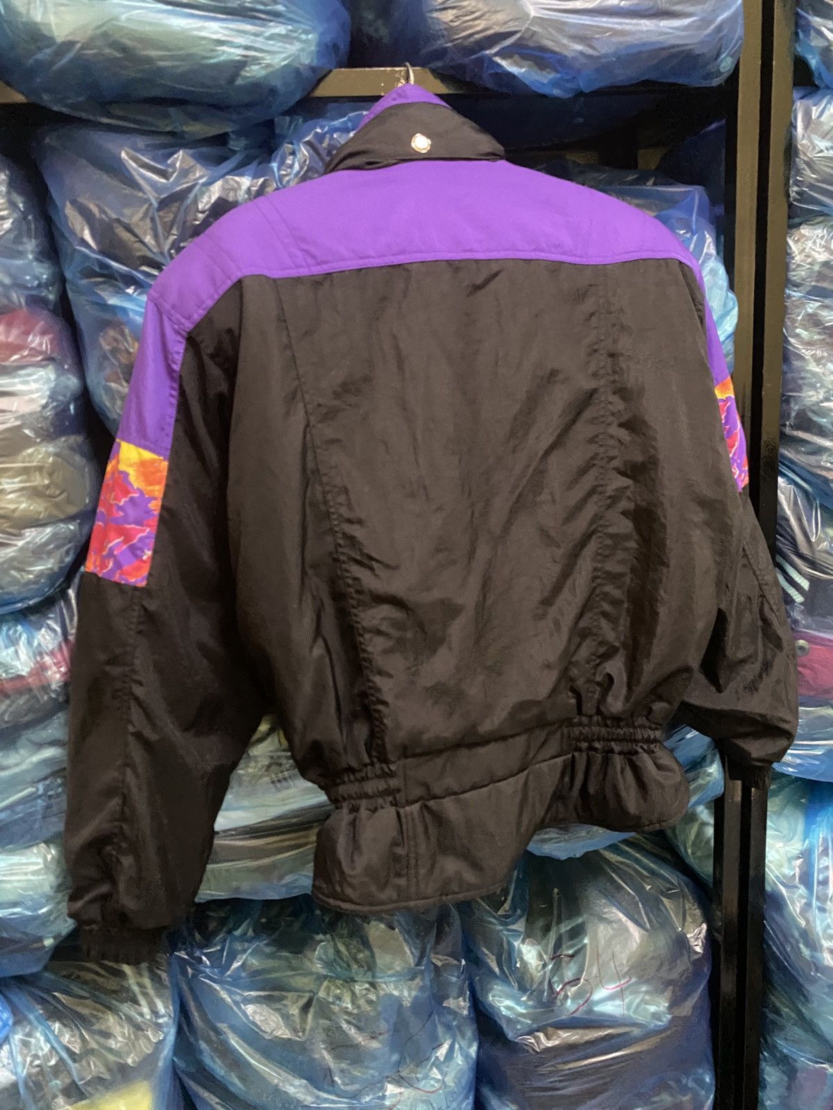 CB Sports Vintage Perjeni Sport Purple Abstract Windbreaker Jacket Size US M / EU 48-50 / 2 - 10 Thumbnail