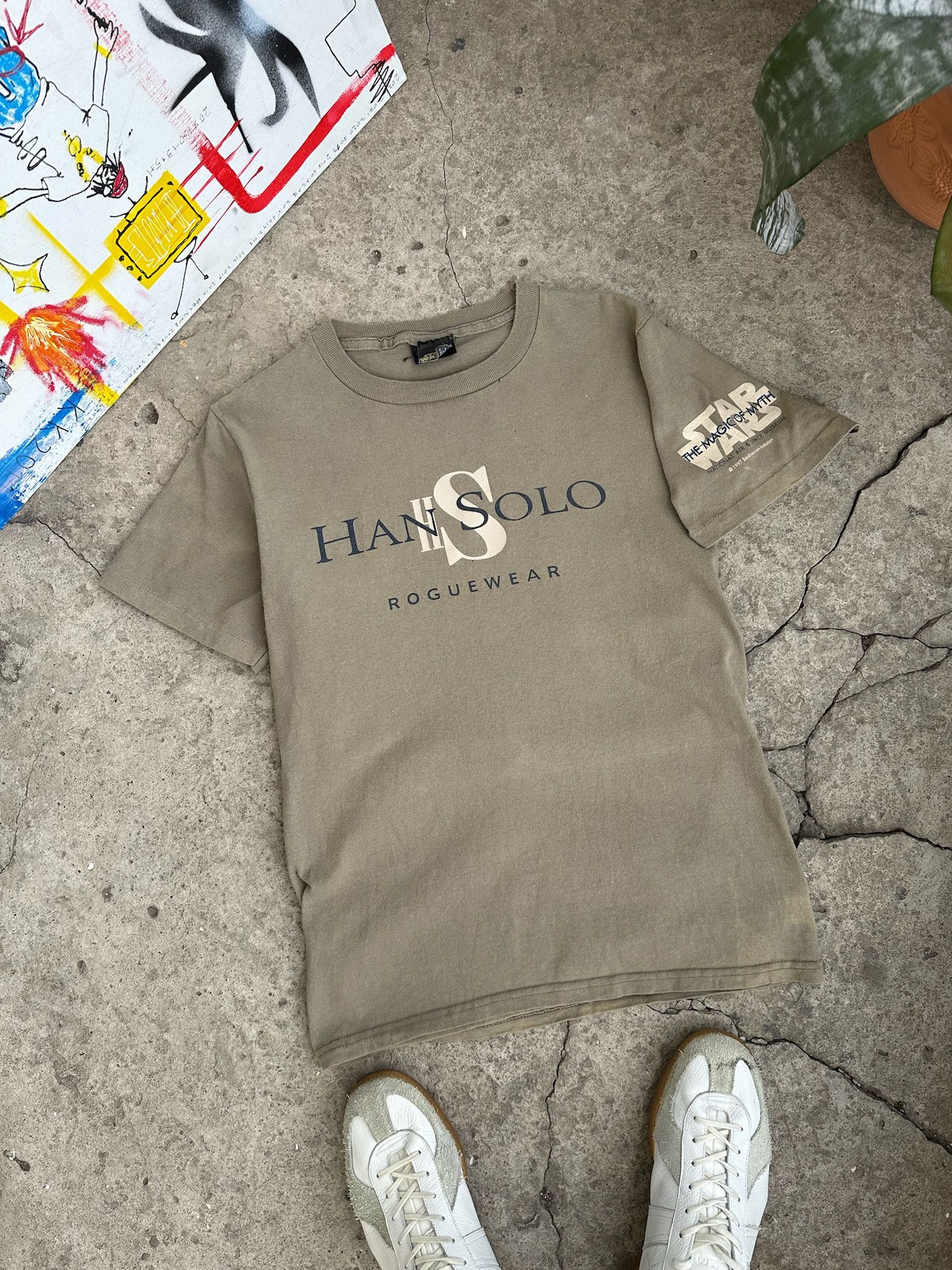 Star Wars × Vintage Vintage 1997 Star Wars Han Solo T Shirt like Joda Size US S / EU 44-46 / 1 - 2 Thumbnail