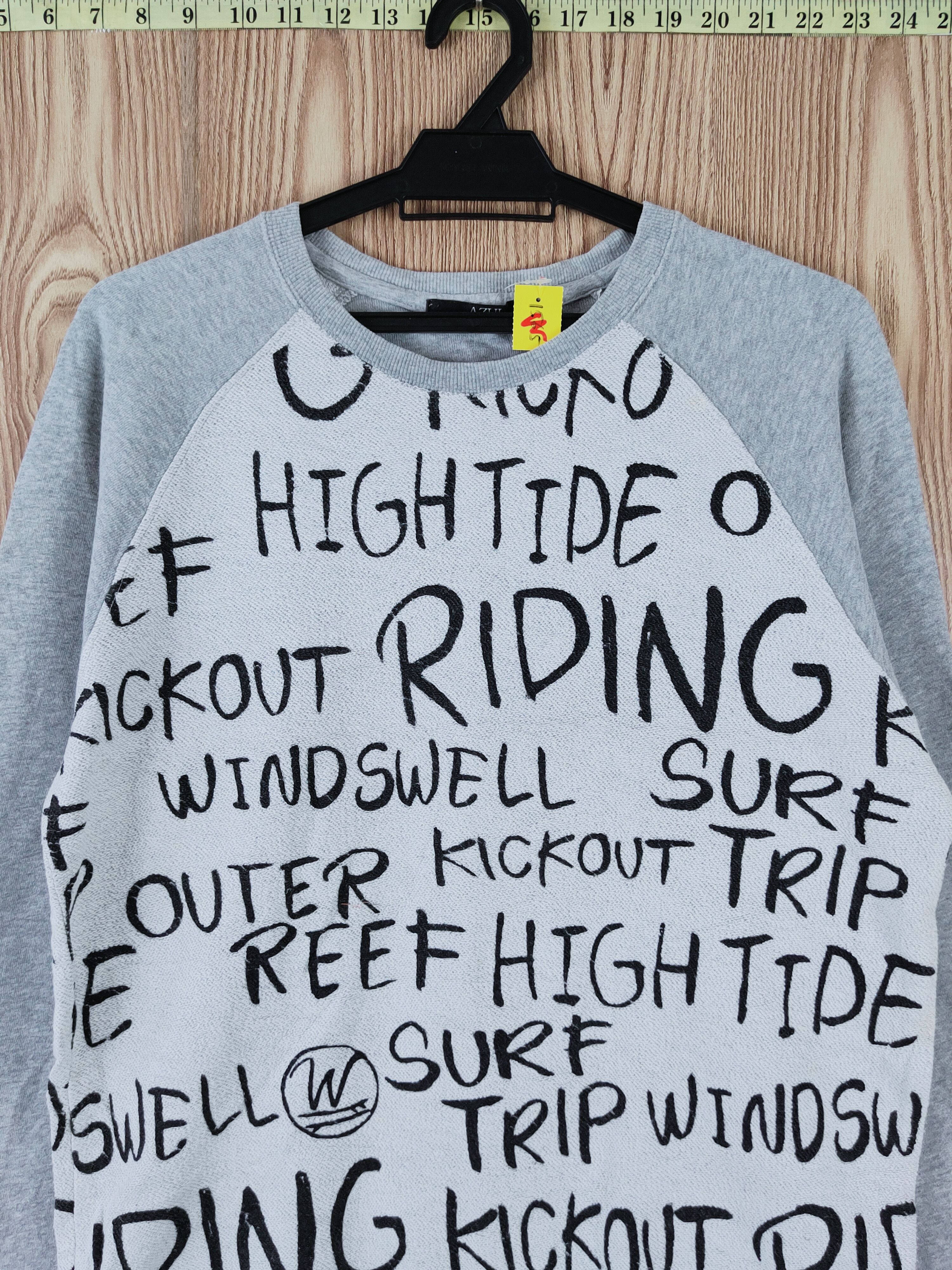 Japanese Brand × MOUSSY × Vintage Azul by Moussy Gray Sweatshirts #W418 Size M / US 6-8 / IT 42-44 - 3 Thumbnail