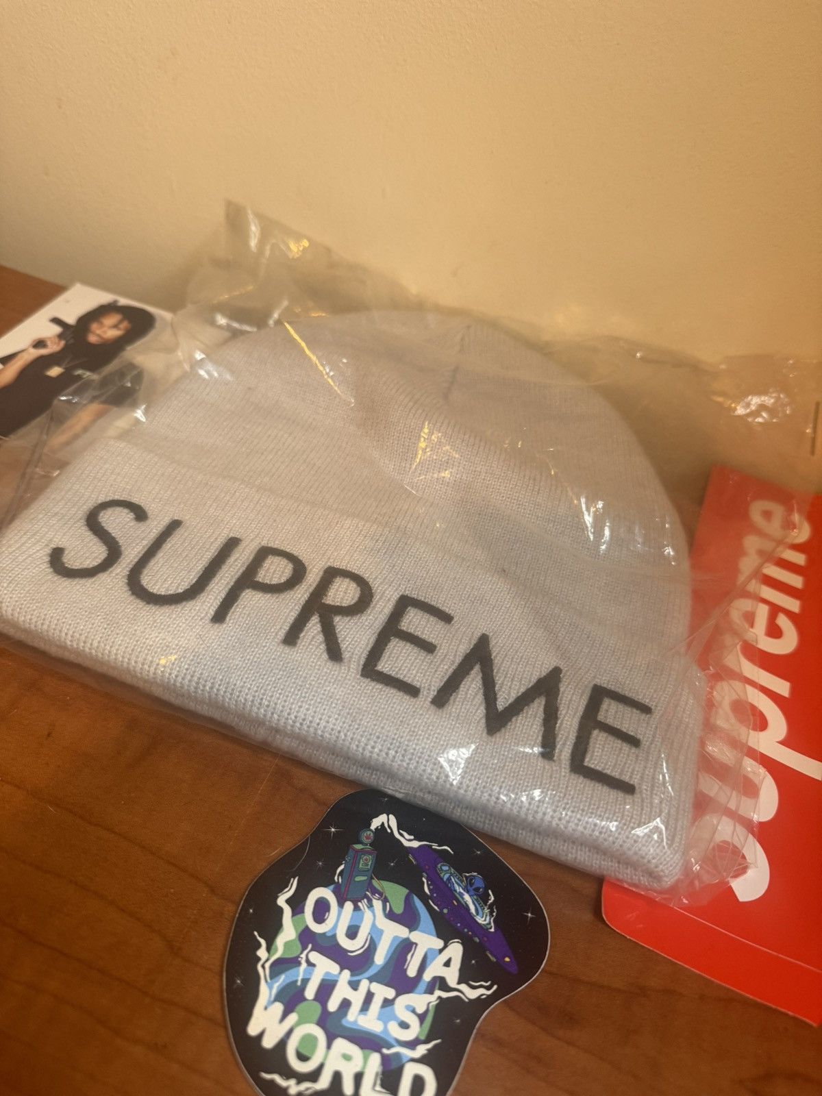 Supreme Capital Beanie Ash Grey selling