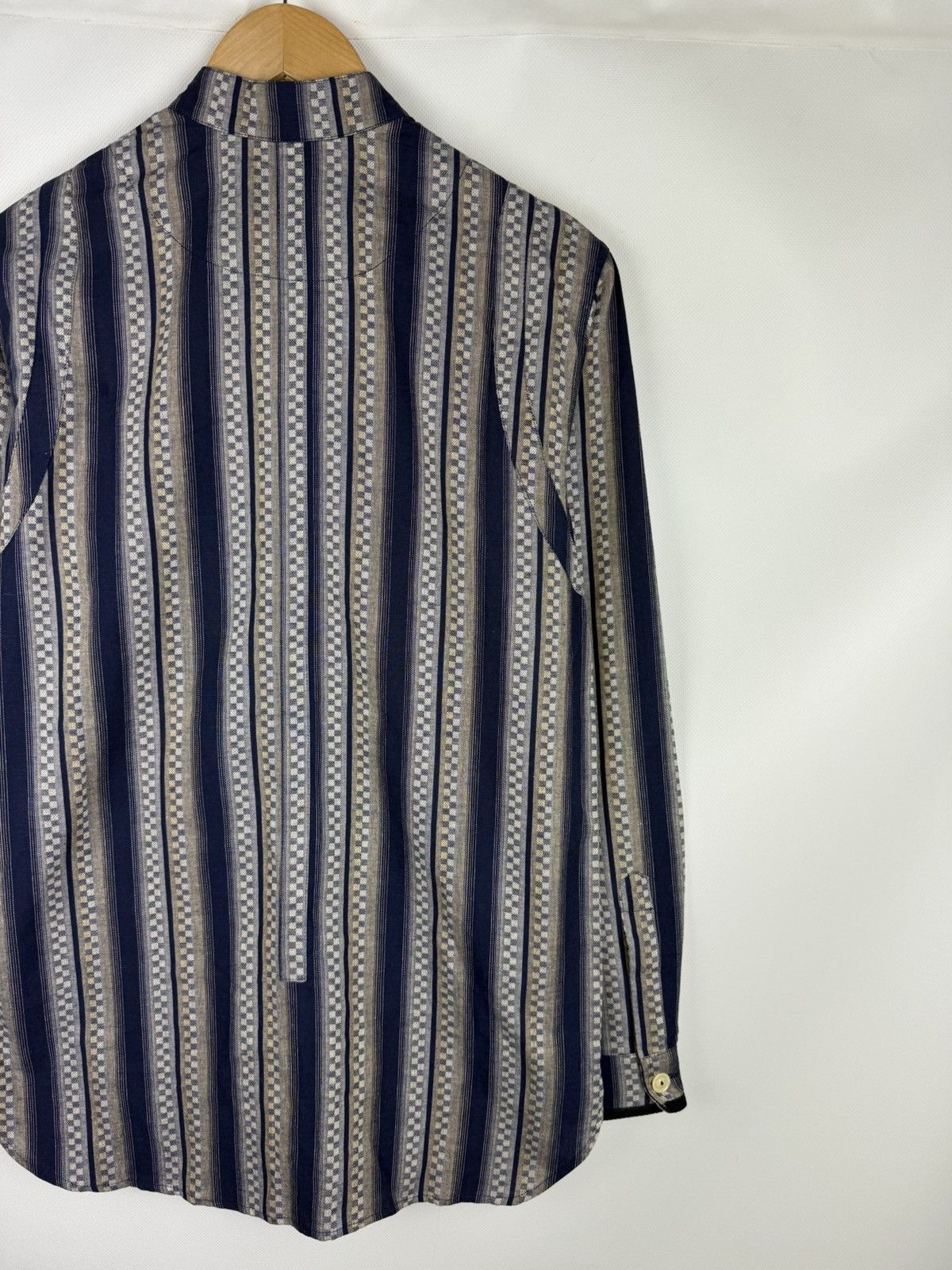 Designer BNWT! Labrum L/S Collarless Patterned Button Up Shirt Size US M / EU 48-50 / 2 - 18 Thumbnail