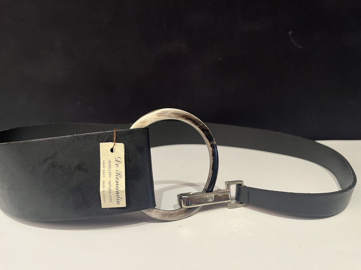 Vintage De Renaudin Big Horn Loop Buckle belt Size ONE SIZE - 1 Thumbnail