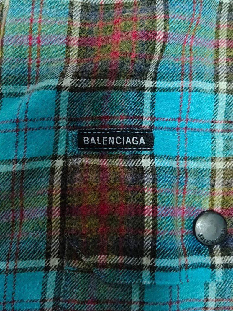 Balenciaga Balenciaga Balenciaga Flannel Gradient Hoodie Jacket-2506 Size US XS / EU 42 / 0 - 3 Thumbnail