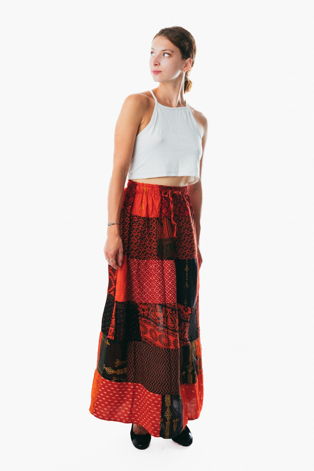 Other Boho Patchwork maxi long Skirt Long Gypsy Hippie festival Size 40" / US 18 - 1 Thumbnail