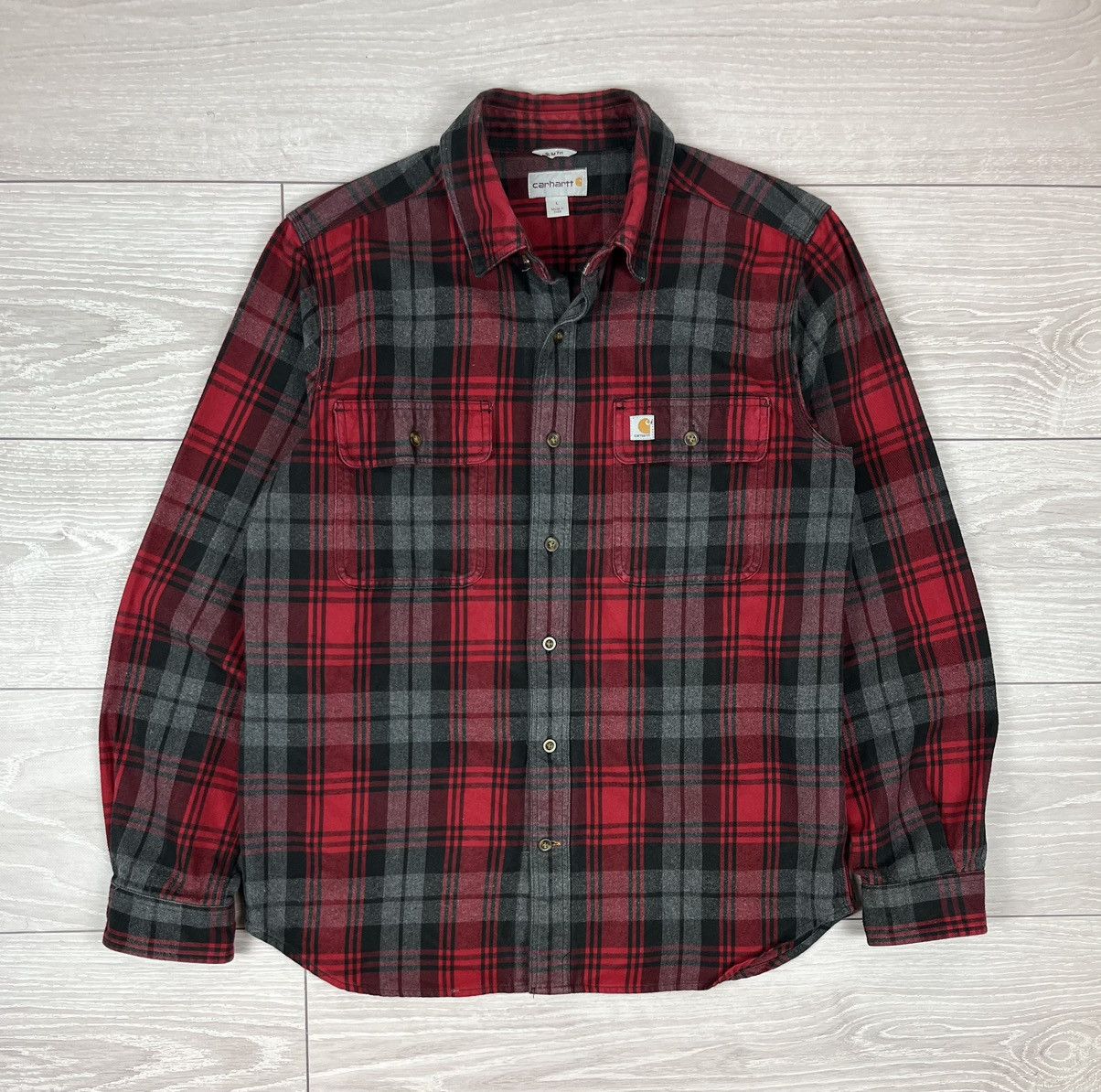 Carhartt Carhartt Heavy Flannel Work Cotton Button Shirt Size US L / EU 52-54 / 3 - 1 Thumbnail