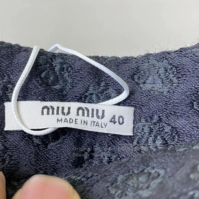Miu Miu Miu Miu Women's Black Cotton Skirt . Size 23" - 5 Thumbnail