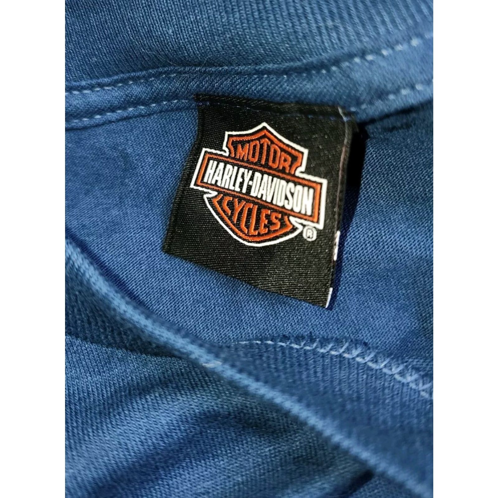 Harley Davidson Harley-Davidson T-Shirt Men 2XL Crew Neck Short Sleeve Double-Sided Jamaica Blue/Black Beards Revenge Biker 90s Theme Shirt Size US XXL / EU 58 / 5 - 5 Thumbnail