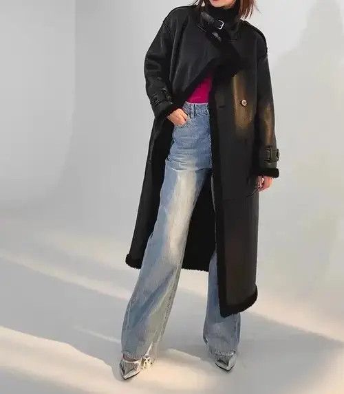 Japanese Brand Black Maillard mid-length thickened coat Size S / US 4 / IT 40 - 1 Thumbnail