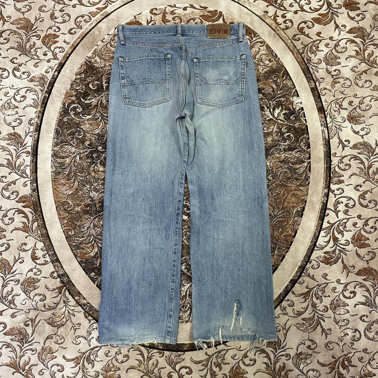 Edwin 🔥Vintage Edwin 502 Stoned Washed Ripped Slevedge Denim Jeans Size US 34 / EU 50 - 4 Thumbnail