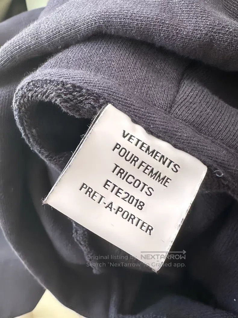 Vetements Vetements Navy Blue Ribbon Design Hoodie Size US S / EU 44-46 / 1 - 7 Thumbnail