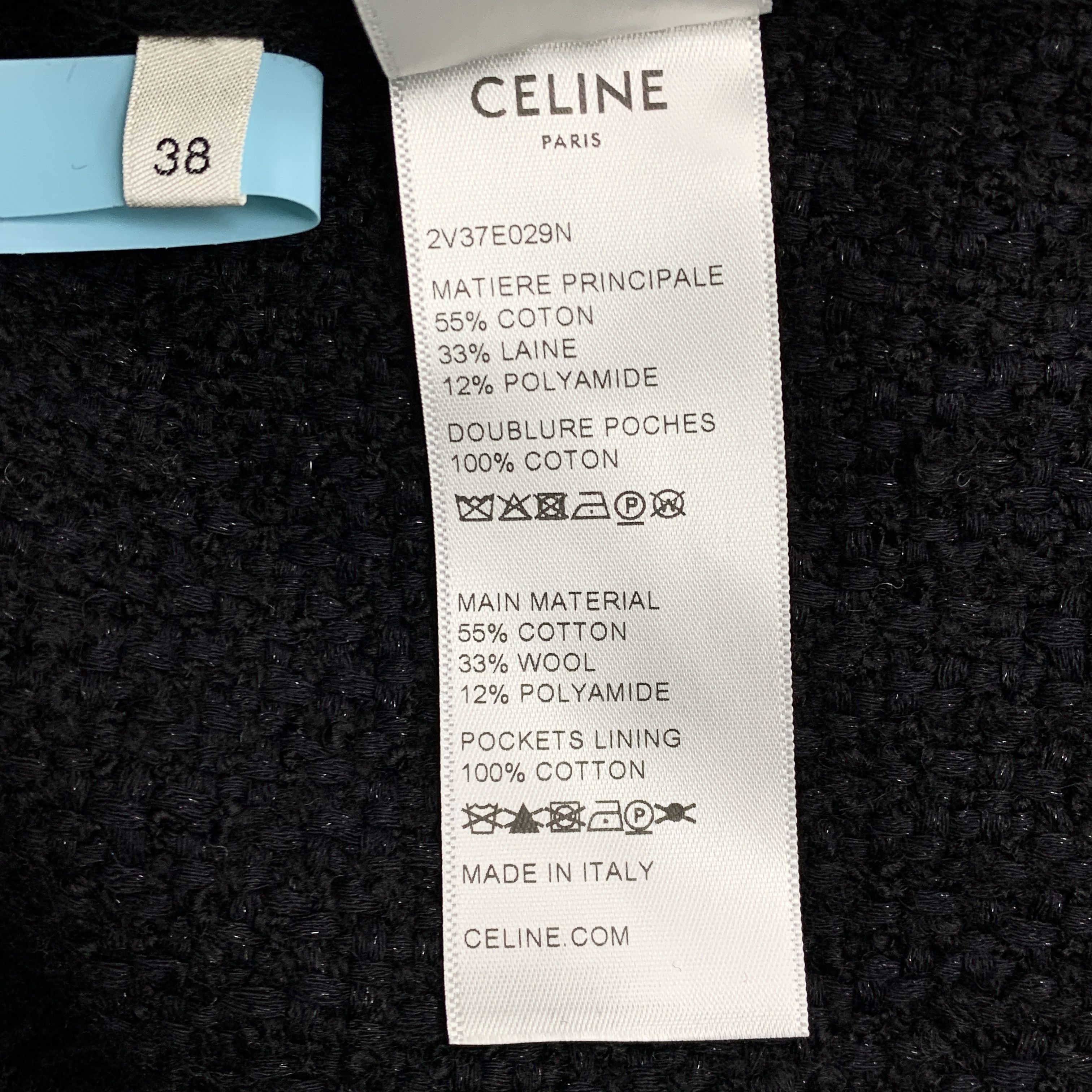 Celine Celine Tweed Hoodie Jacket Black (38) Size XS / US 0-2 / IT 36-38 - 7 Thumbnail