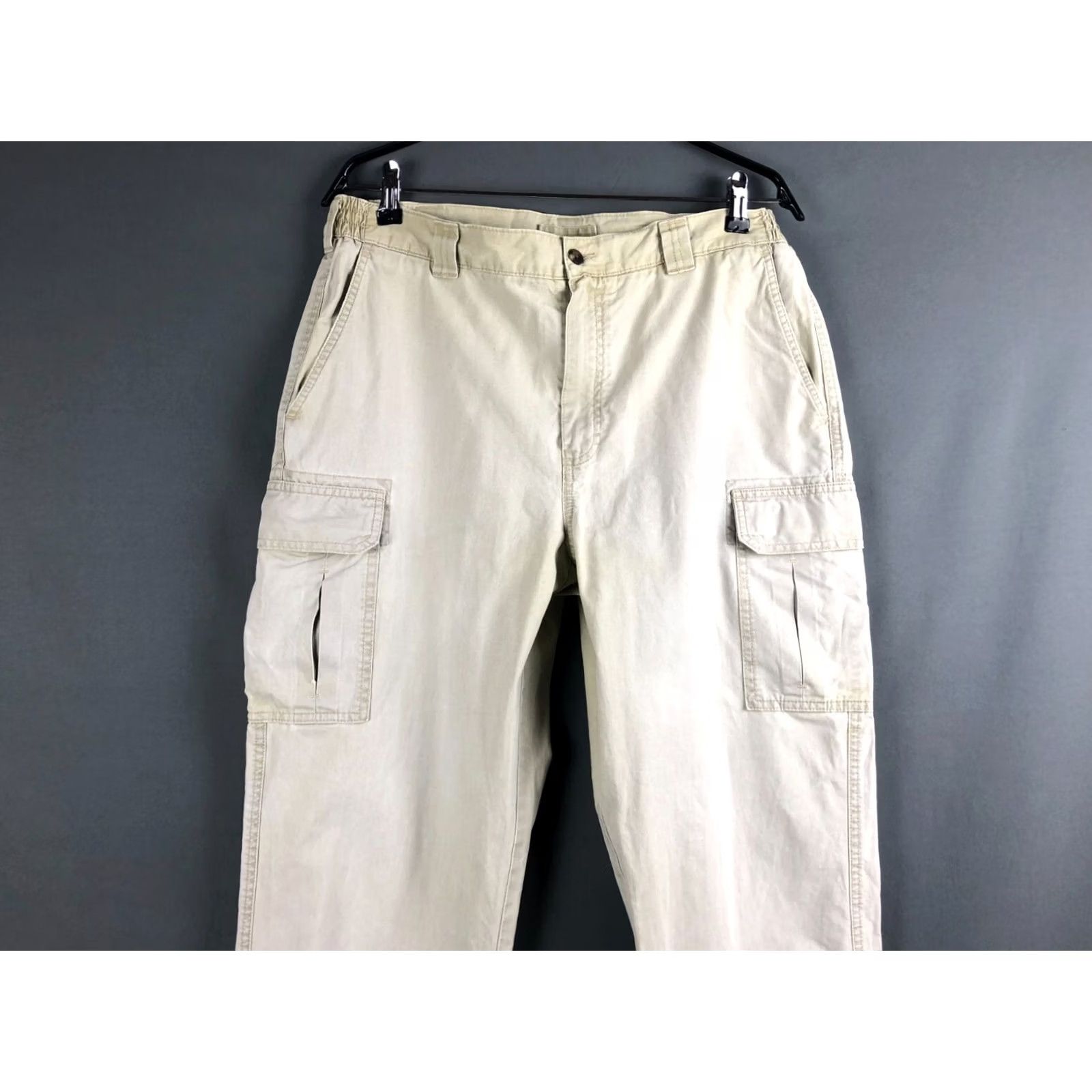 Vintage L.L. Bean Pants Men Size 36 Cotton Khaki Cargo Size US 36 / EU 52 - 4 Thumbnail