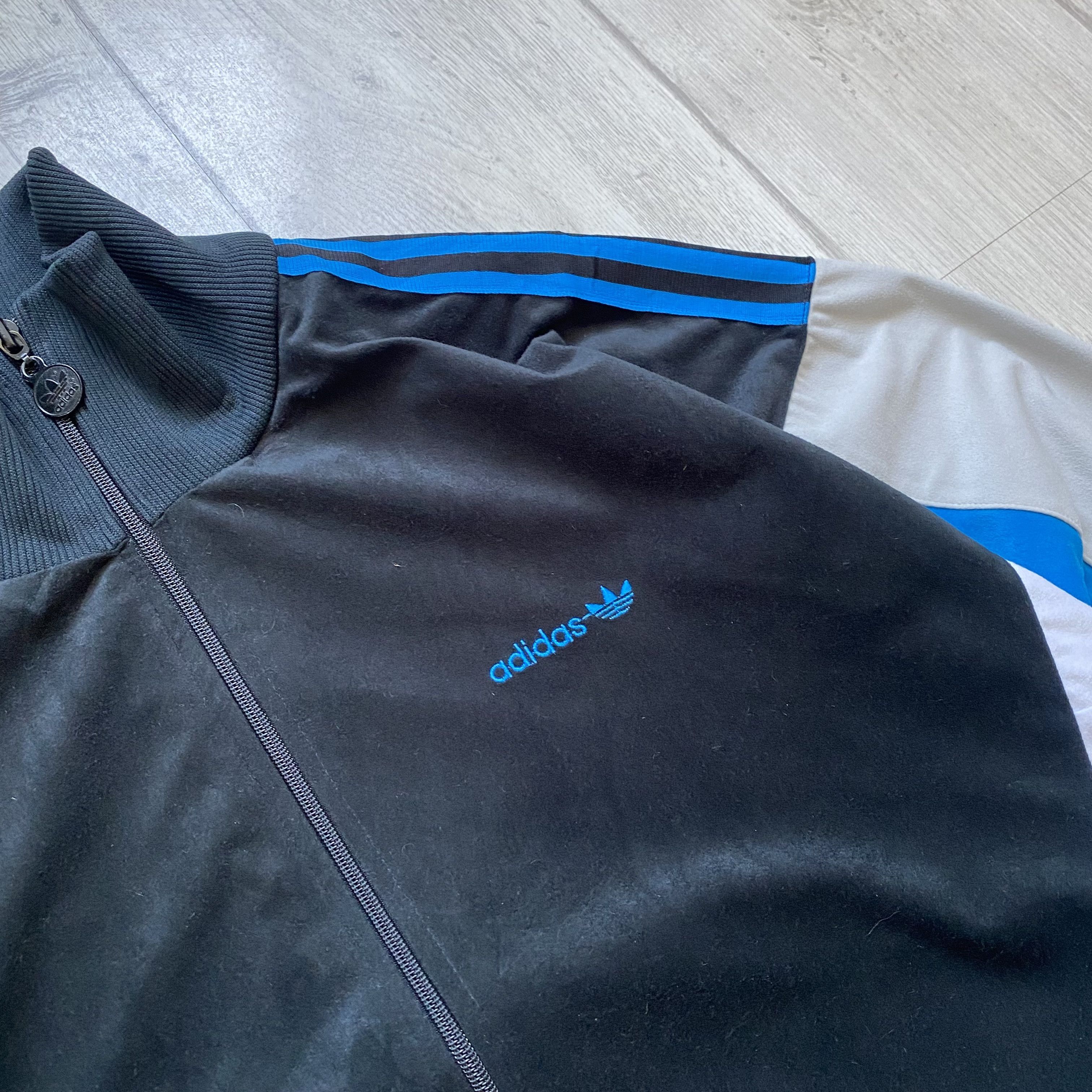 Adidas 🦏 Vintage 90s Adidas Track top jacket Velour Firebird Zip Size US L / EU 52-54 / 3 - 4 Thumbnail
