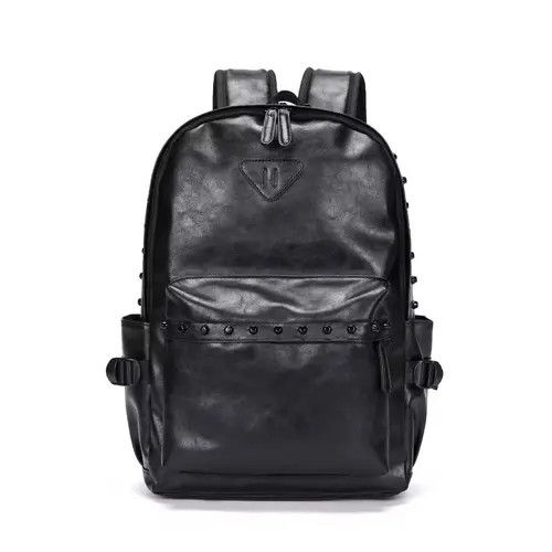VIBE Gothic Punk PU Leather Rivets Backpacks Size ONE SIZE - 5 Thumbnail
