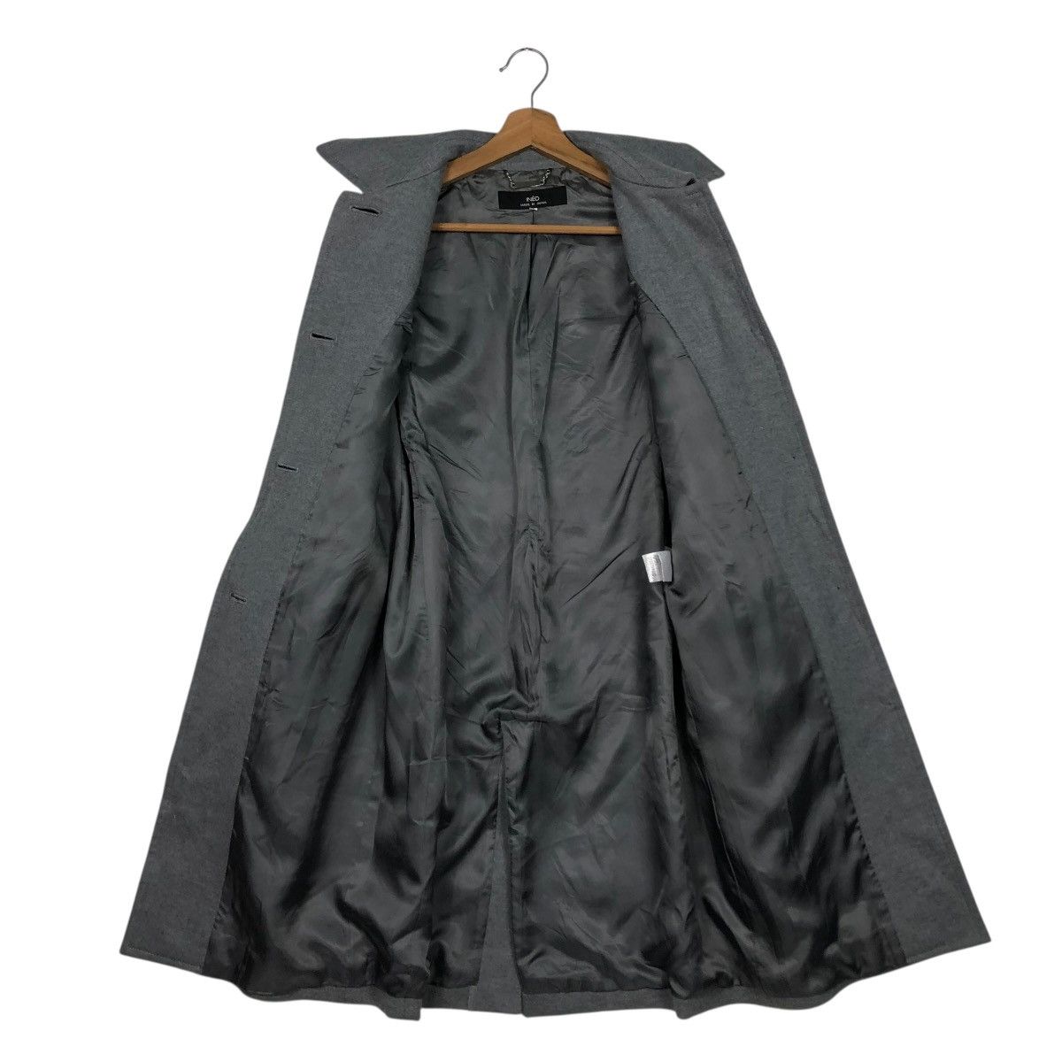 Yohji Yamamoto 🔥VINTAGE WOOL LONG JACKET BELTED INED MULTI POCKETS Size M / US 6-8 / IT 42-44 - 17 Thumbnail