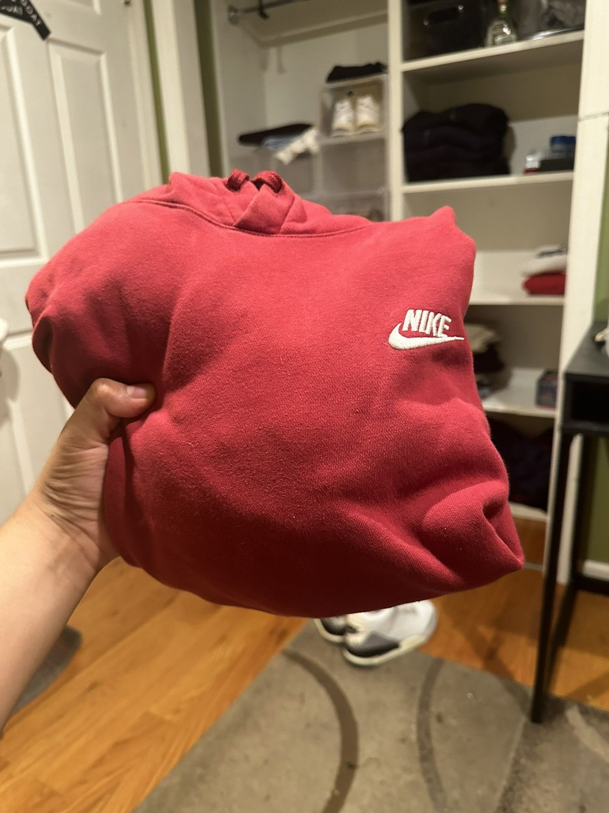 Nike dark red nike hoodie Grailed