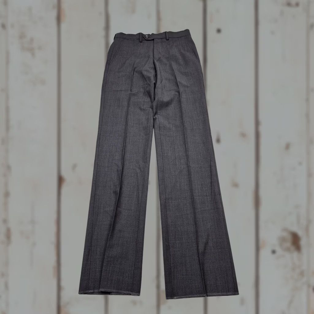 Vintage Giles & Jasper Dress Pants Mens 28x34 Gray Wool Stretch Flat Front Unhemmed NWT Size US 28 / EU 44 - 1 Thumbnail