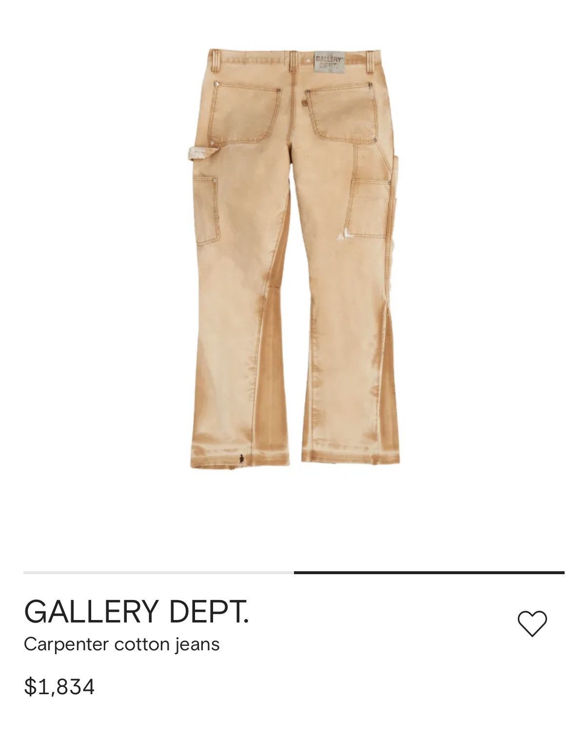 Gallery Dept. Gallery dept. carpenter flare Size US 32 / EU 48 - 1 Thumbnail