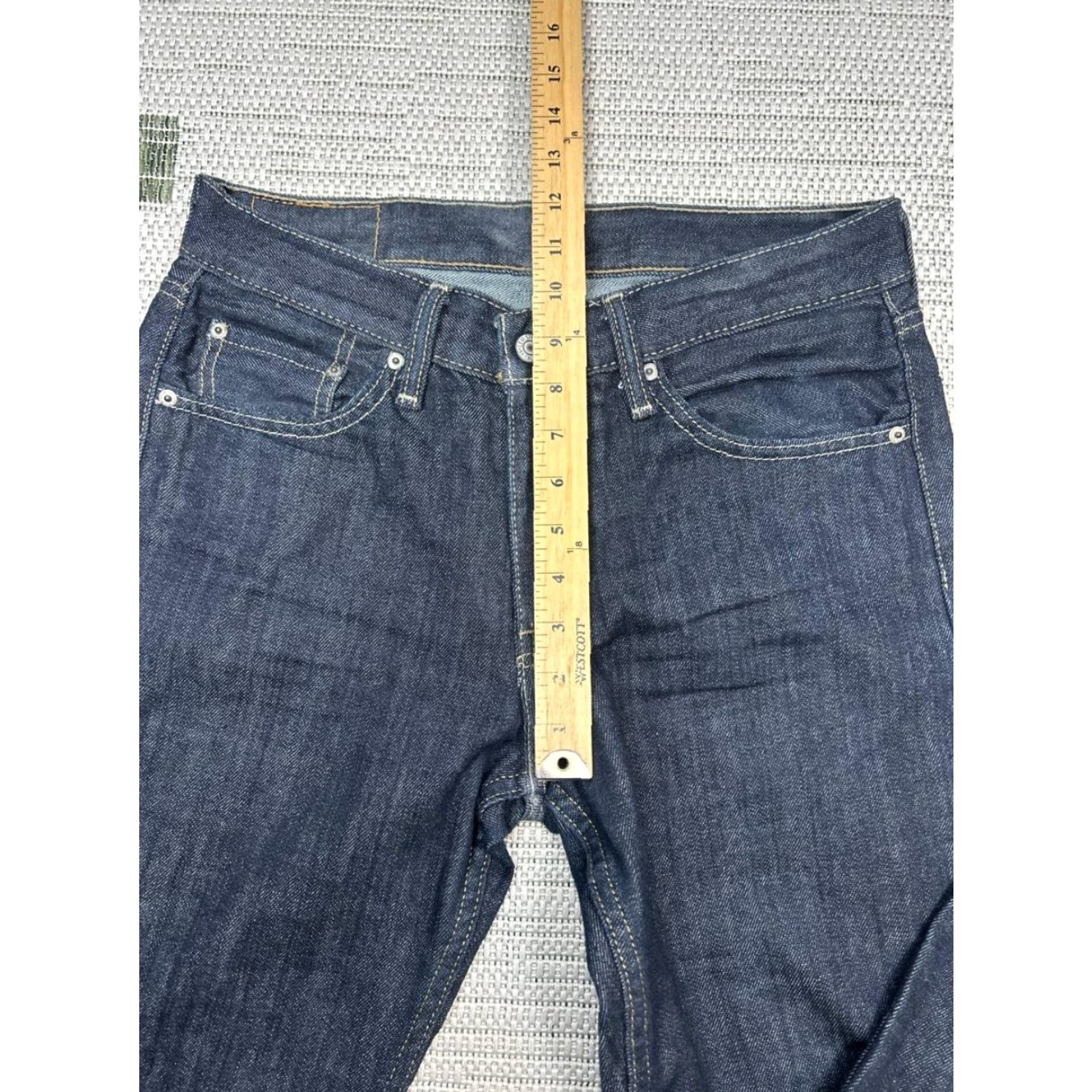 Levi's Levi's 514 Jeans Mens 30 Blue Denim Straight Fit Logo Cotton Mid Rise 30x32 Jeans Size US 30 / EU 46 - 6 Thumbnail