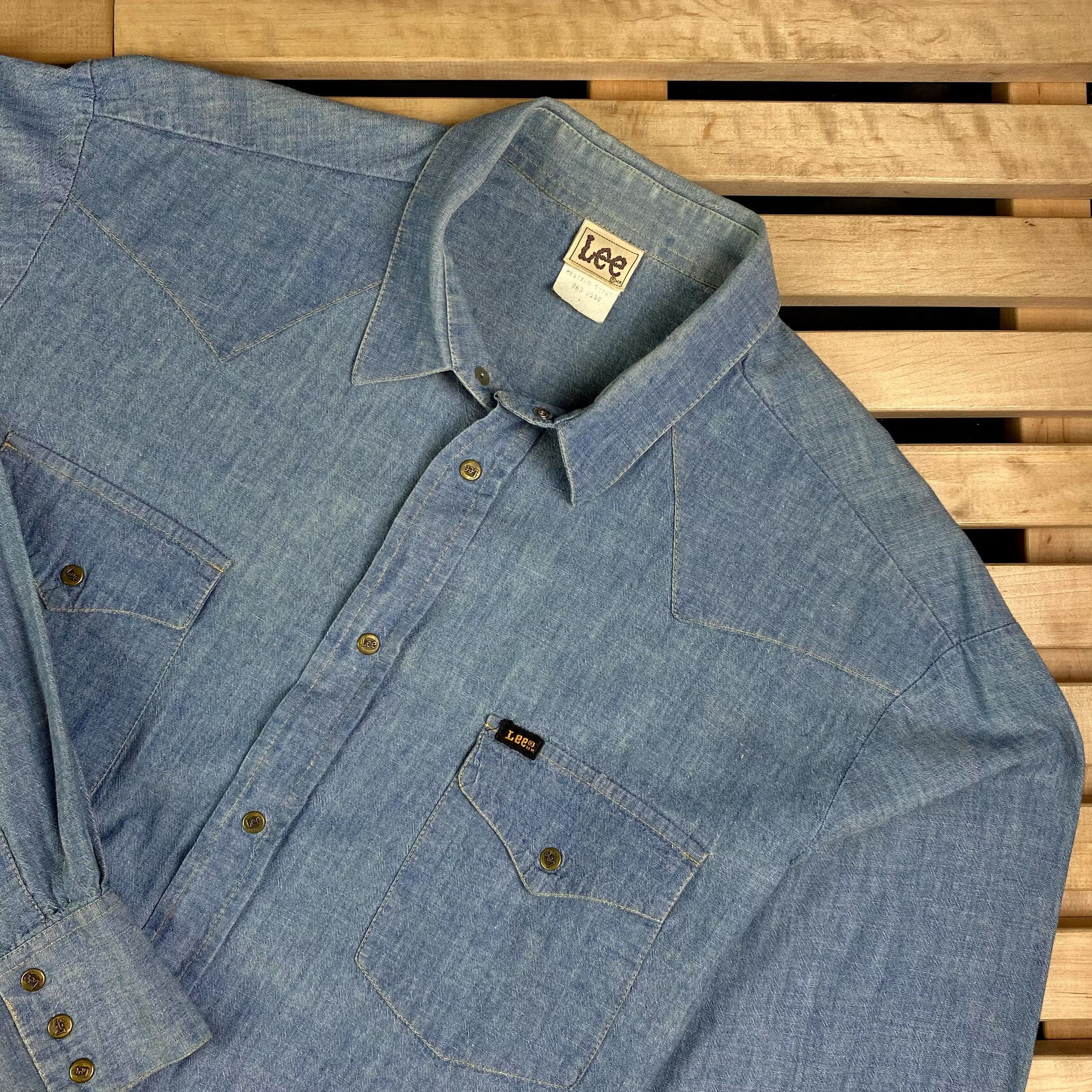 Lee × Vintage Mens Shirt Long Sleeve Lee Vintage Size L Size US L / EU 52-54 / 3 - 2 Thumbnail