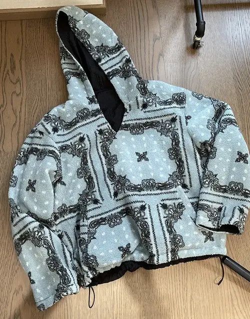 VIBE Retro punk paisley reversible fleece hoodie windbreaker Size US M / EU 48-50 / 2 - 6 Thumbnail