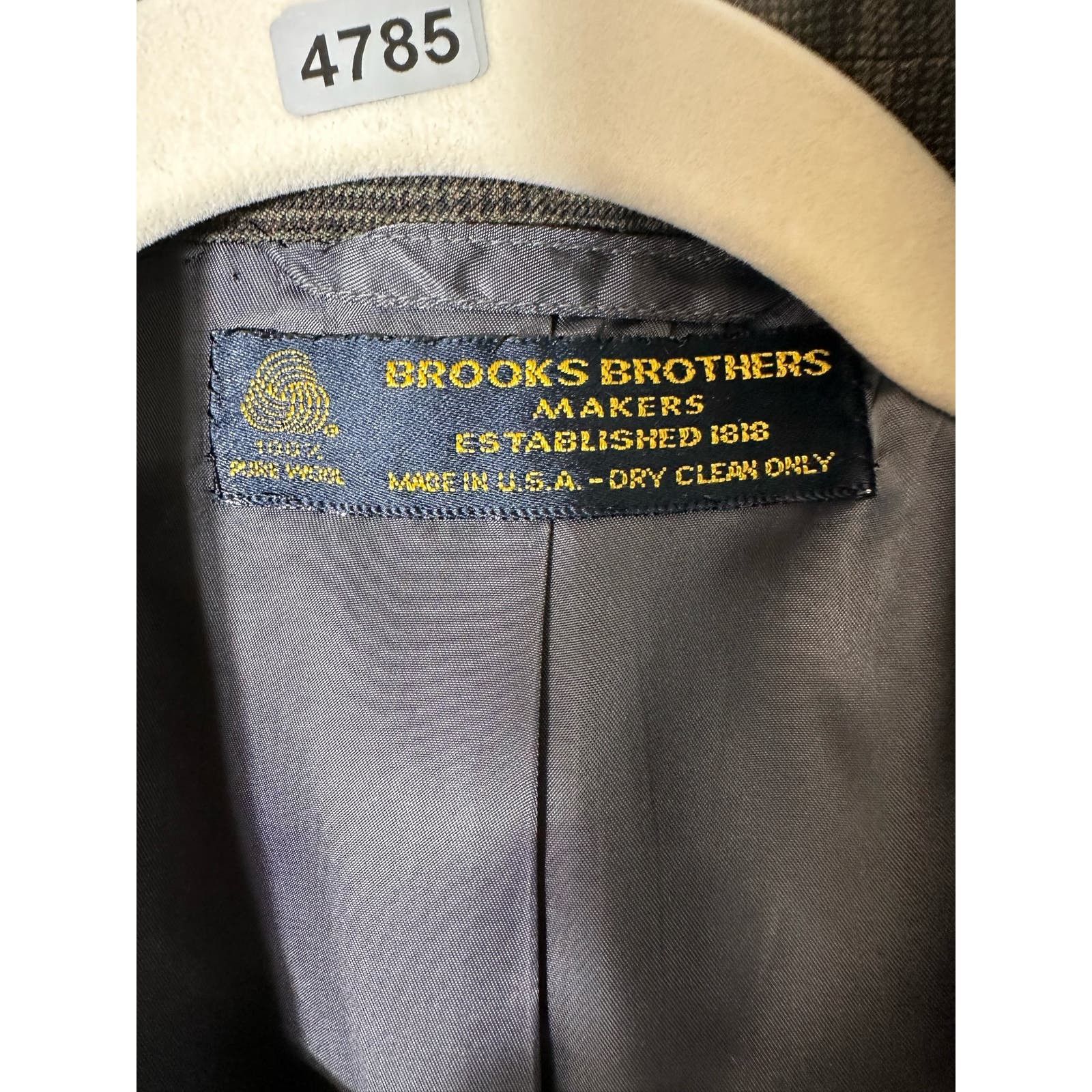Brooks Brothers Men's Brooks Brothers Brown Plaid Wool Suit Sz 41/35Long Size 40R - 3 Thumbnail