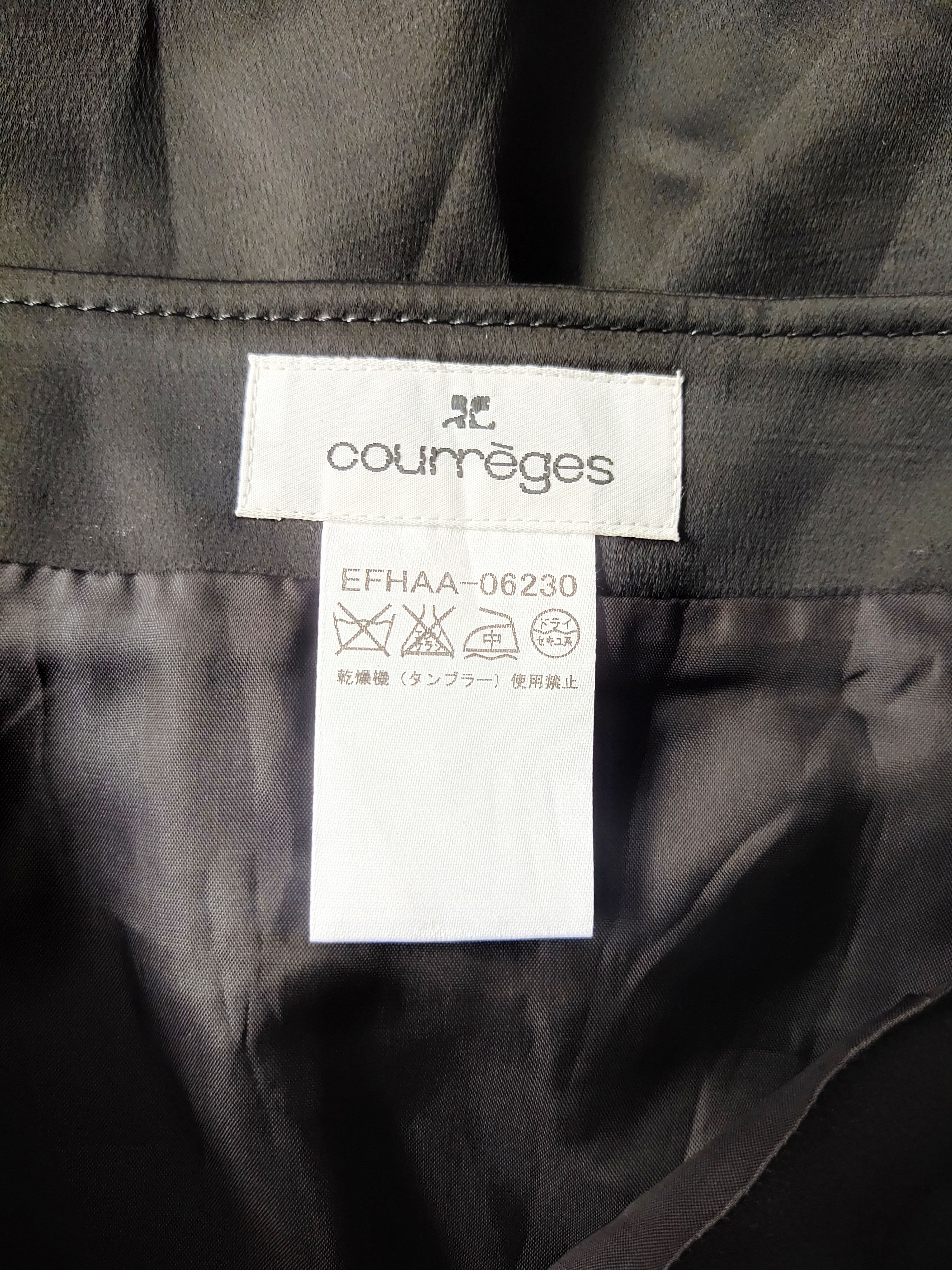 Courreges (SK76) Courreges A-line Black Knee Length Beads Skirt Sz 38 Size 27" / US 4 / IT 40 - 4 Thumbnail