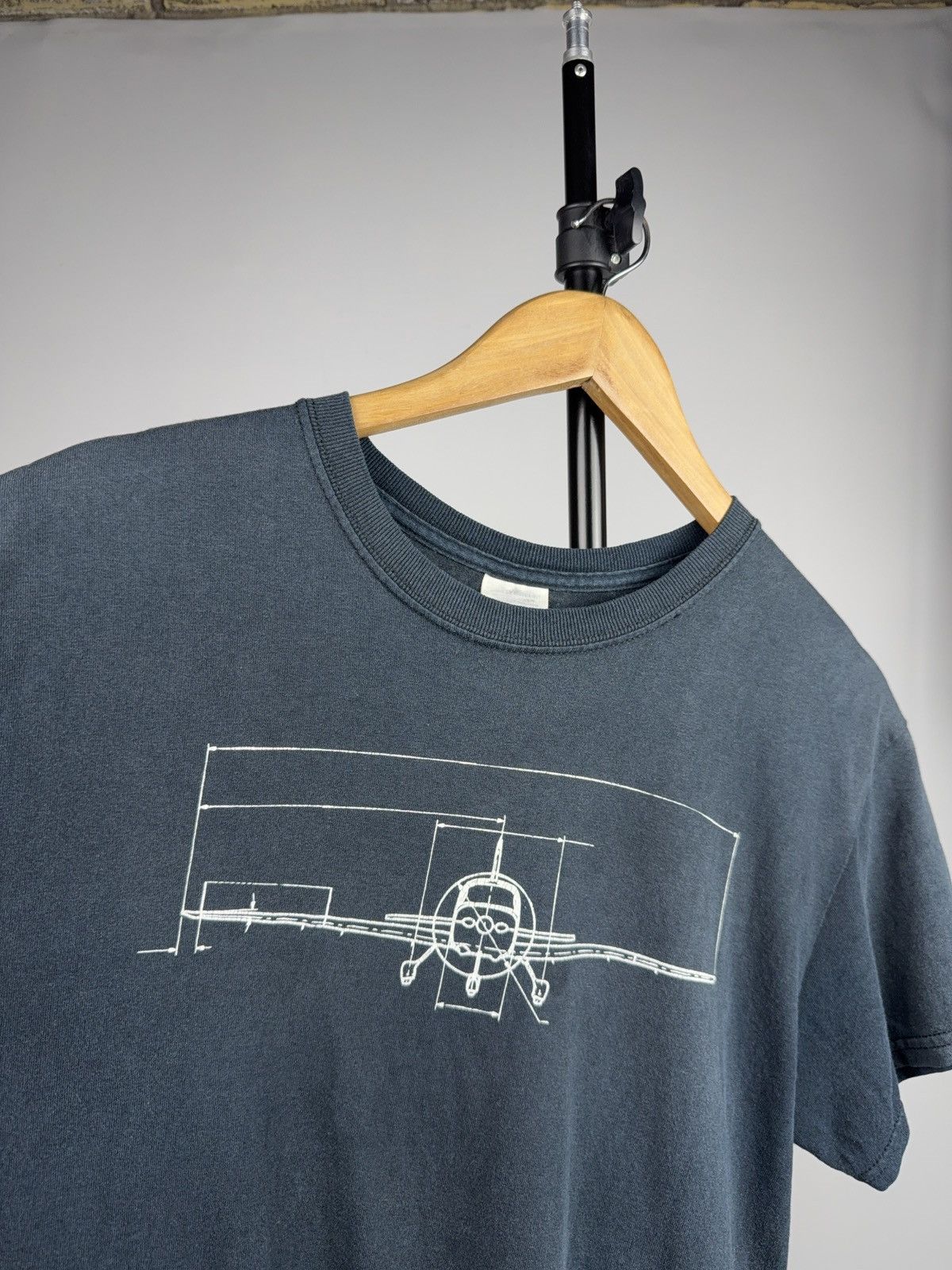 Vintage 00s Cirrus Aircraft Blueprint Plane Tee Technical Diagram Size US M / EU 48-50 / 2 - 3 Thumbnail