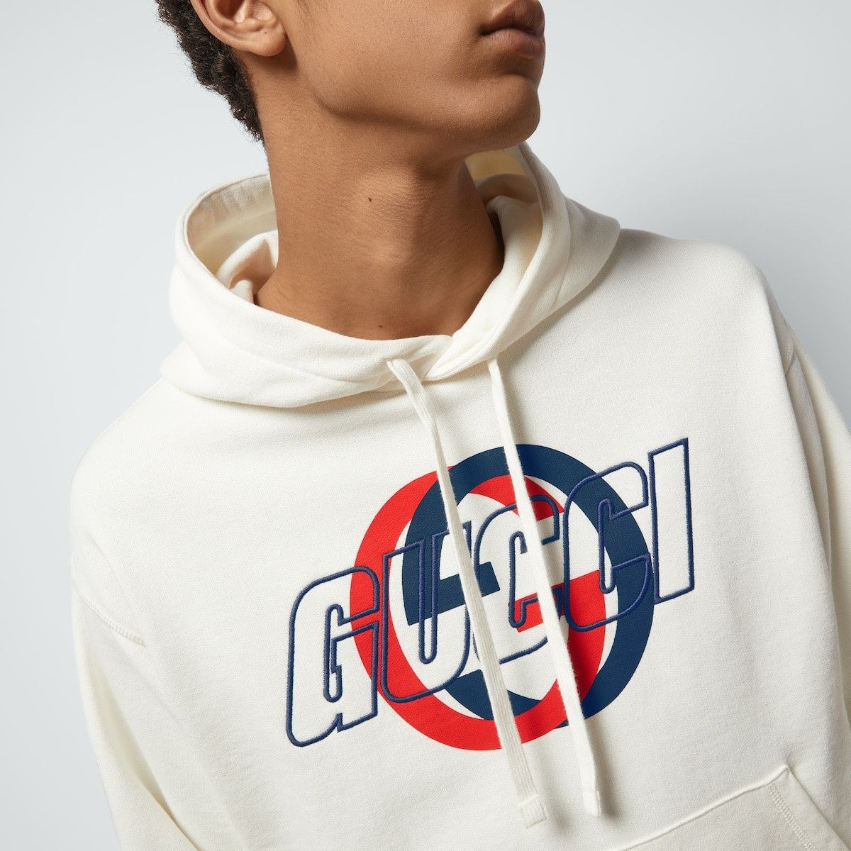 Gucci o1s1wg111025 Cotton Jersey Hooded Sweatshirt in Off White Size US XL / EU 56 / 4 - 3 Thumbnail