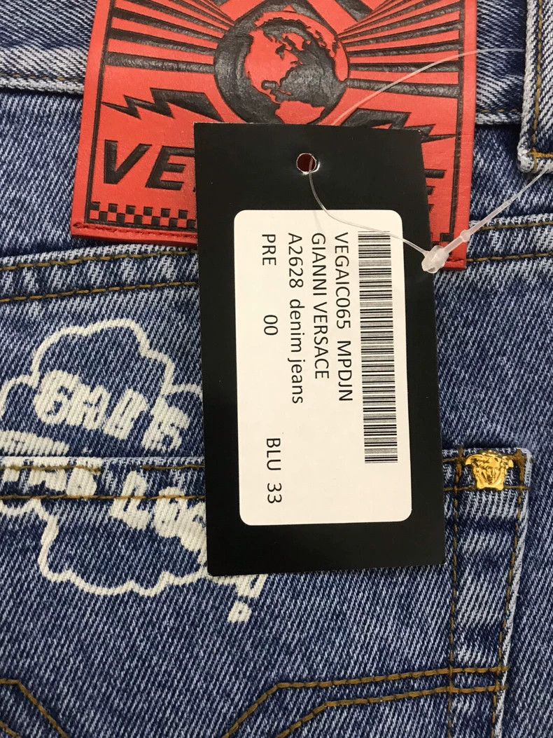 Versace Versace Graffiti jeans Size US 33 - 3 Thumbnail