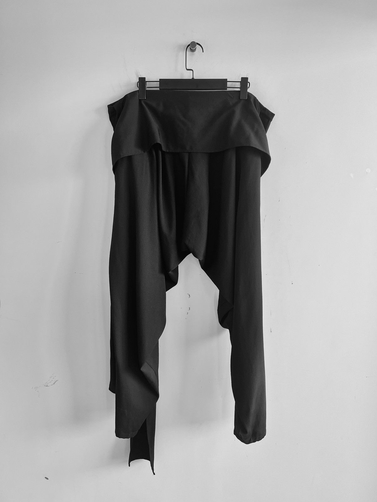 Yohji Yamamoto Yohji Yamamoto Pour Homme - W/Gabardine Tie Drape Pants Size US 30 / EU 46 - 2 Thumbnail